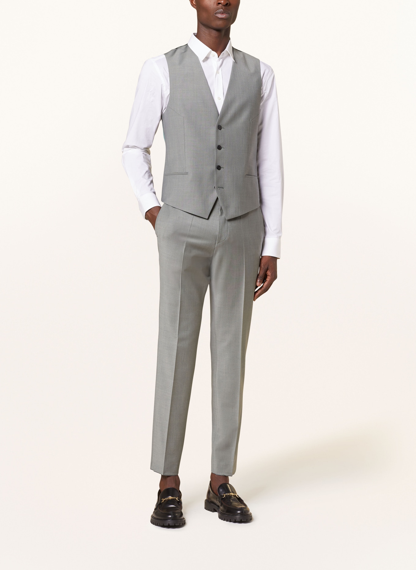 HUGO Suit vest VIN extra slim fit, Color: 307 DARK GREEN (Image 2)