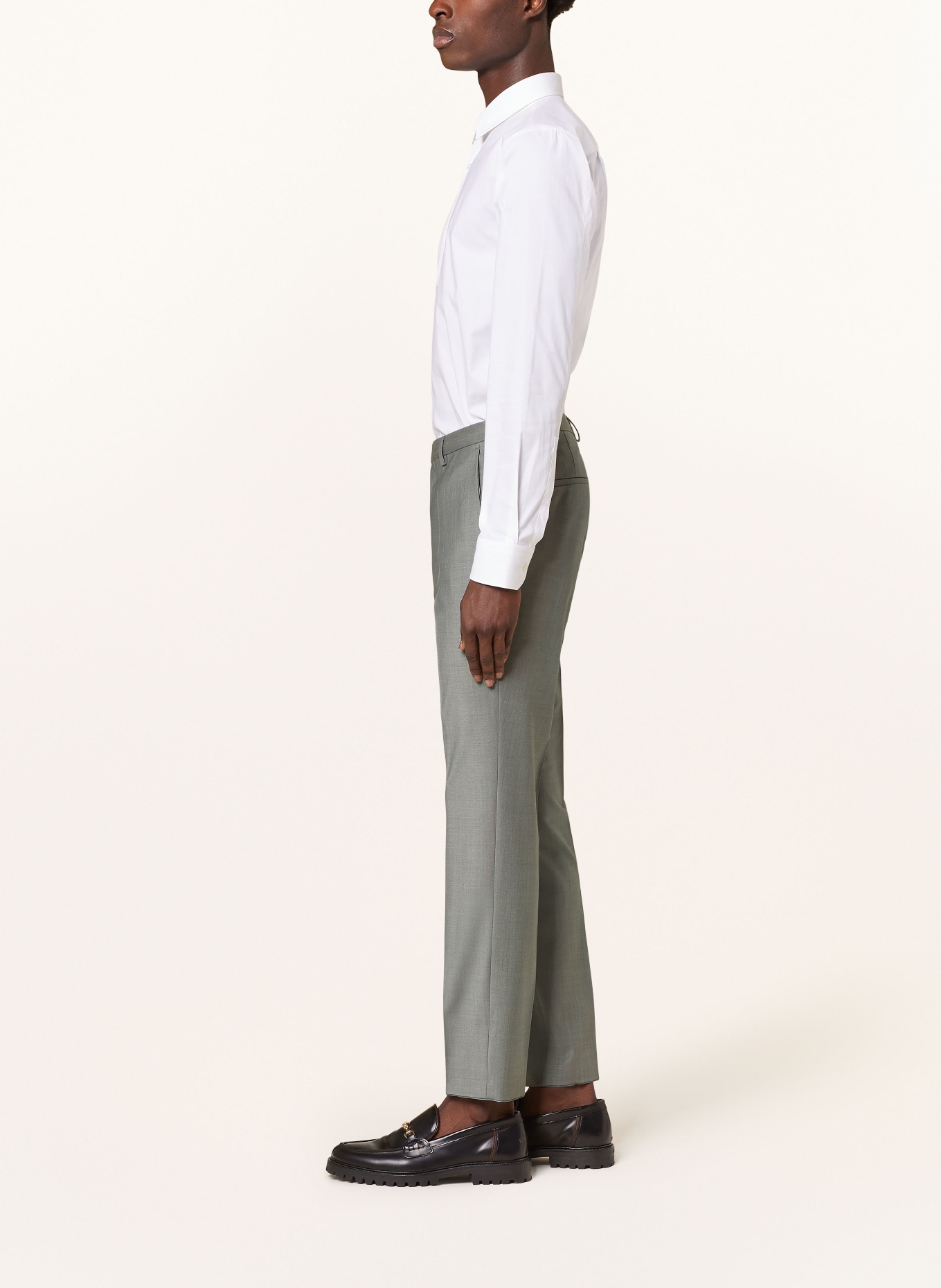 HUGO Suit trousers HESTEN extra slim fit, Color: 307 DARK GREEN (Image 5)