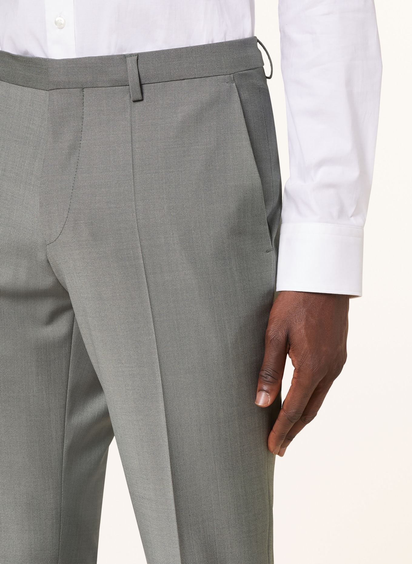 HUGO Suit trousers HESTEN extra slim fit, Color: 307 DARK GREEN (Image 6)