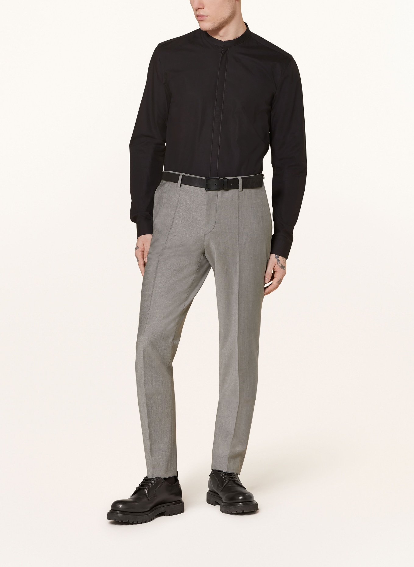 HUGO Jersey shirt ENRIQUE extra slim fit, Color: BLACK (Image 2)
