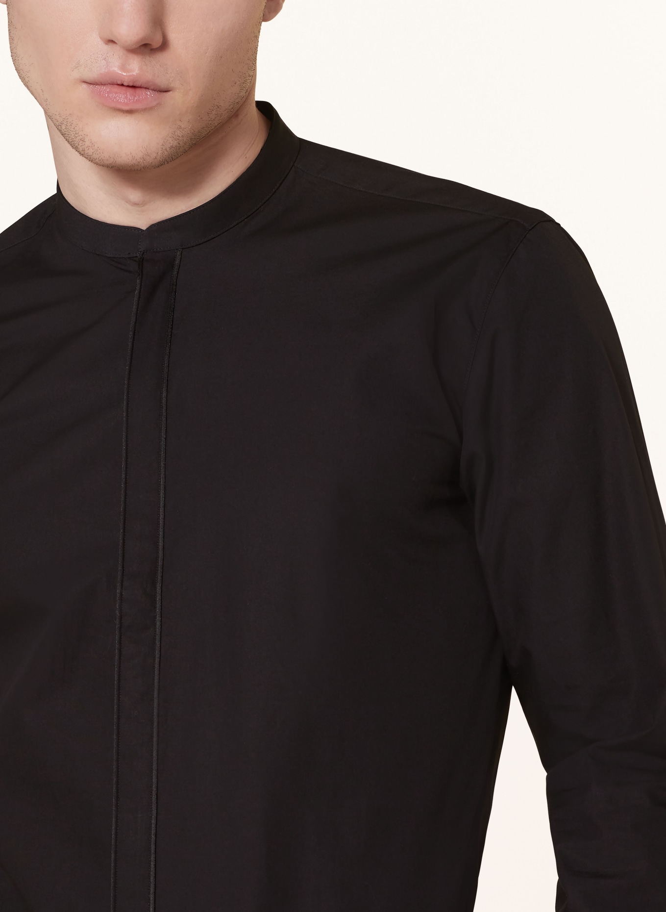 HUGO Jersey shirt ENRIQUE extra slim fit, Color: BLACK (Image 4)