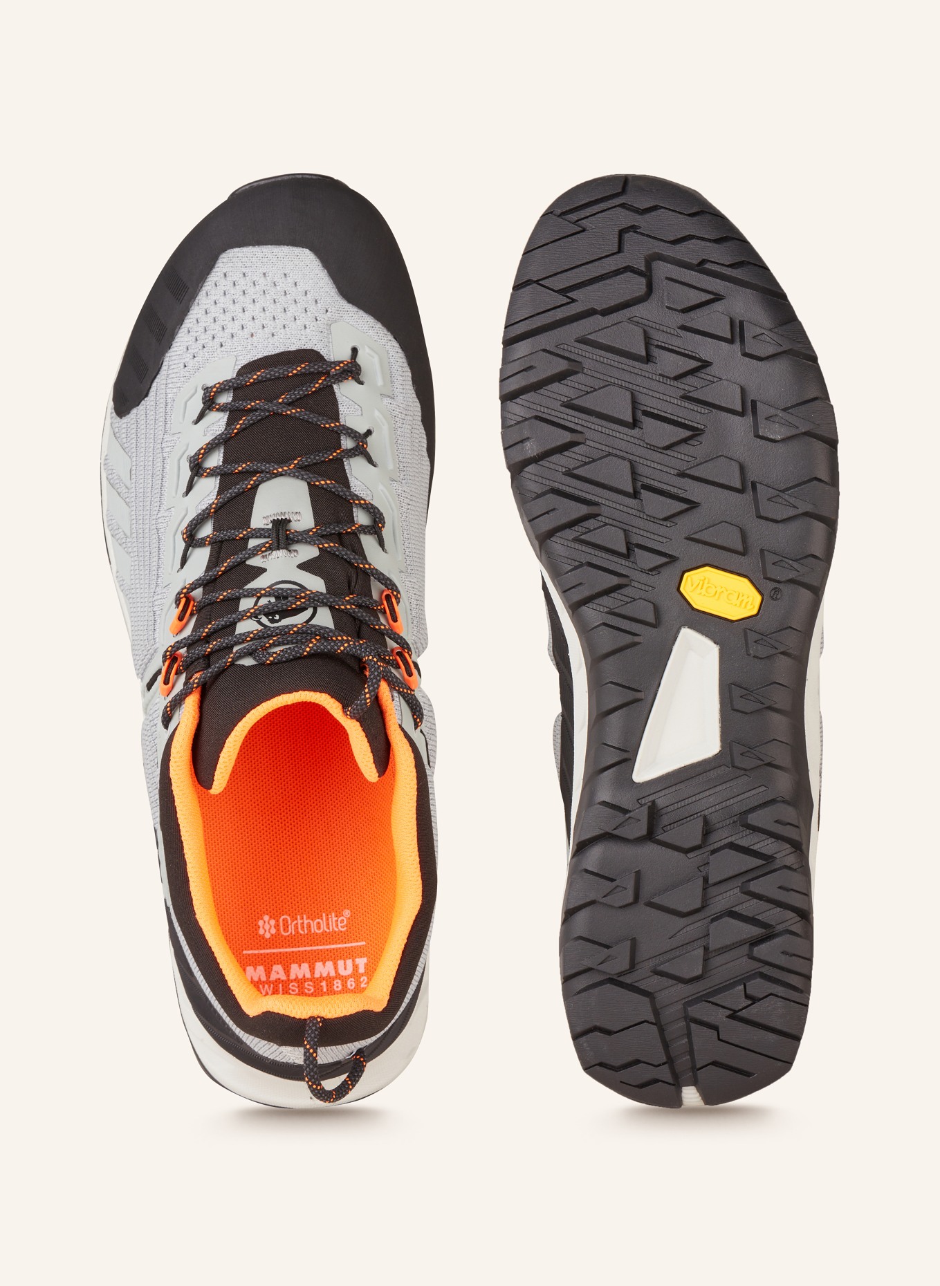 MAMMUT Trekking shoes ALNASCA KNIT III, Color: BLACK/ LIGHT GRAY/ ORANGE (Image 5)
