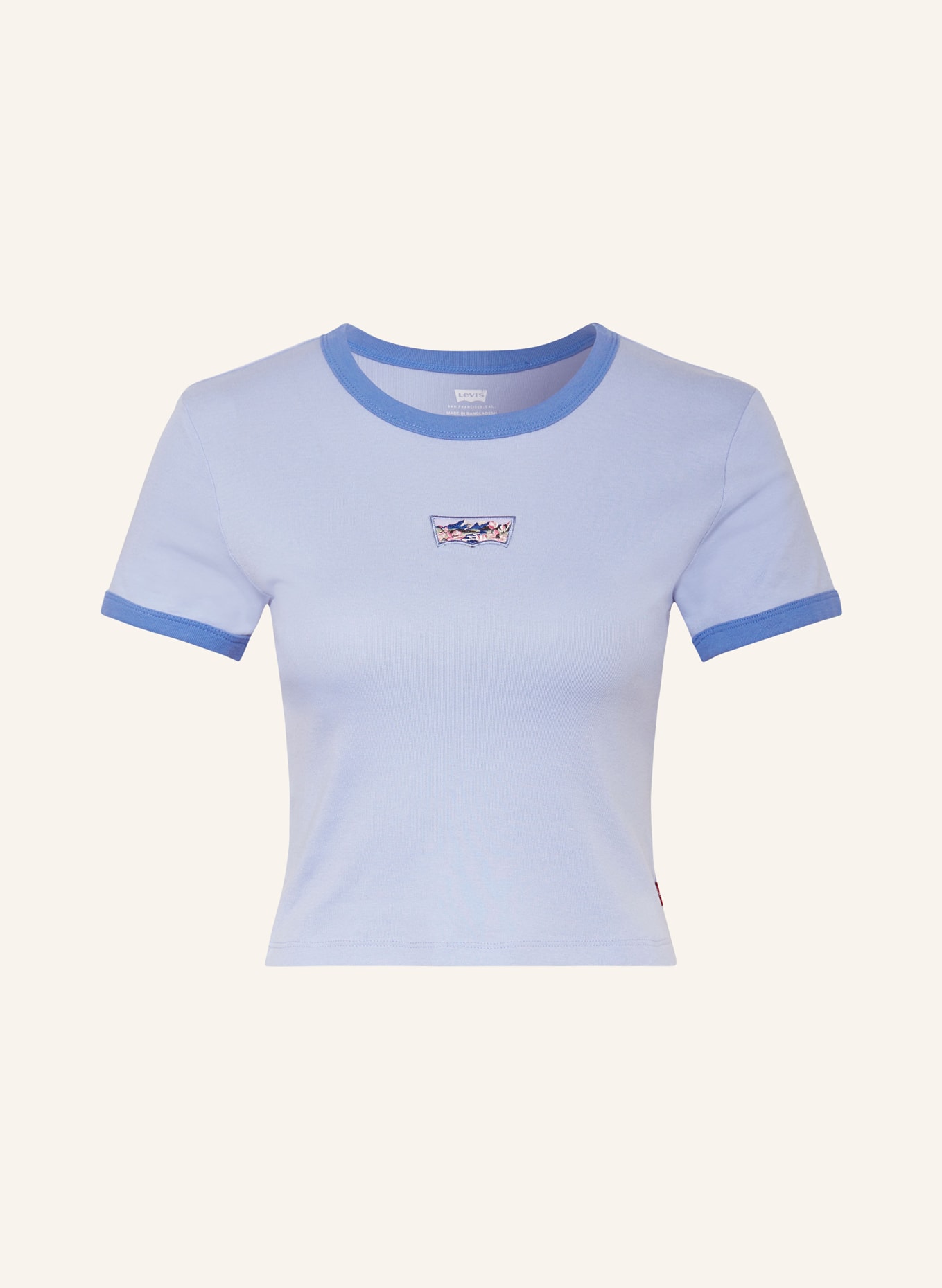 Levi's® Cropped-Shirt, Farbe: HELLBLAU/ BLAU/ HELLROSA (Bild 1)