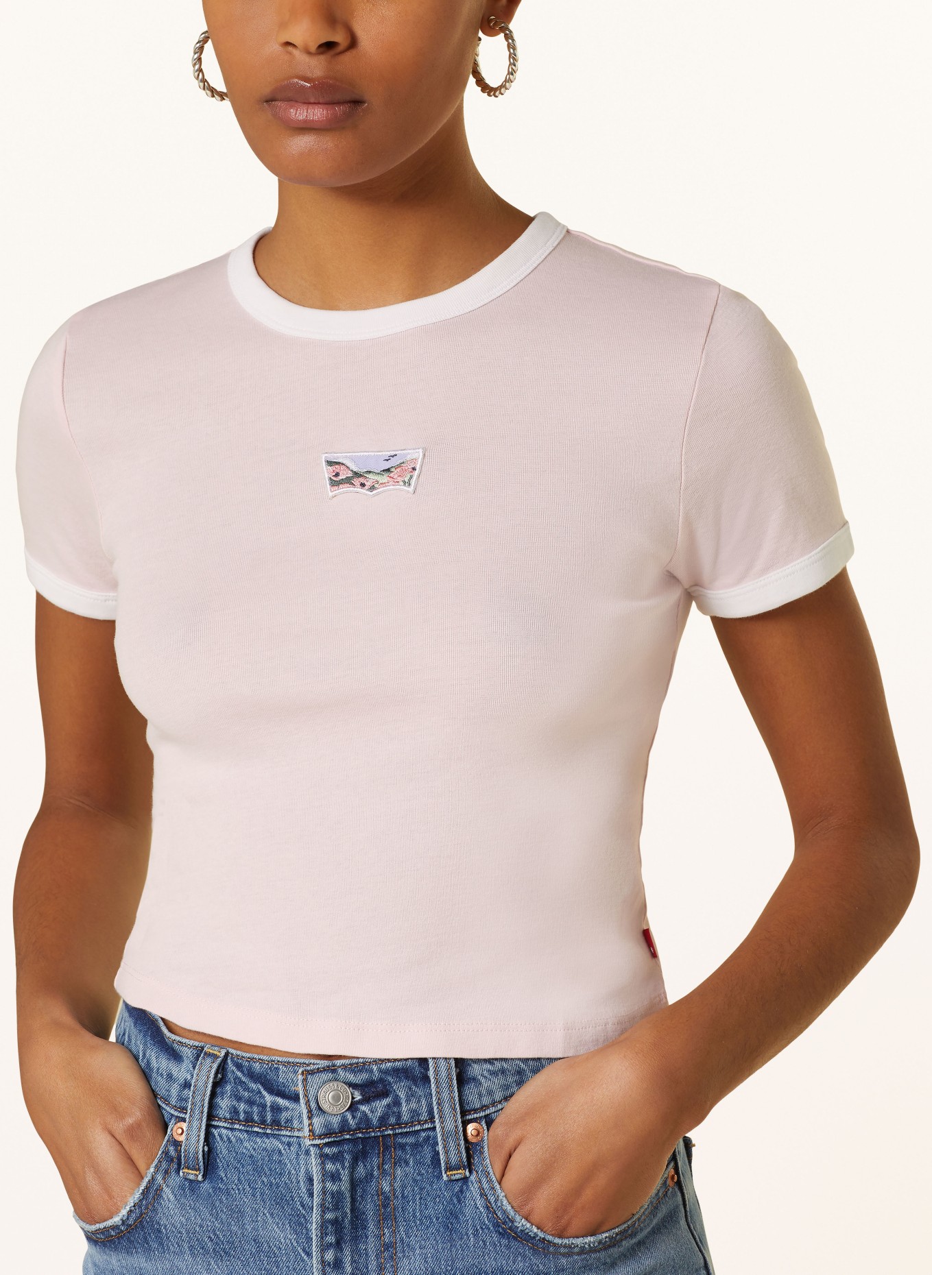 Levi's® Cropped shirt, Color: LIGHT PINK/ LIGHT PURPLE/ WHITE (Image 4)