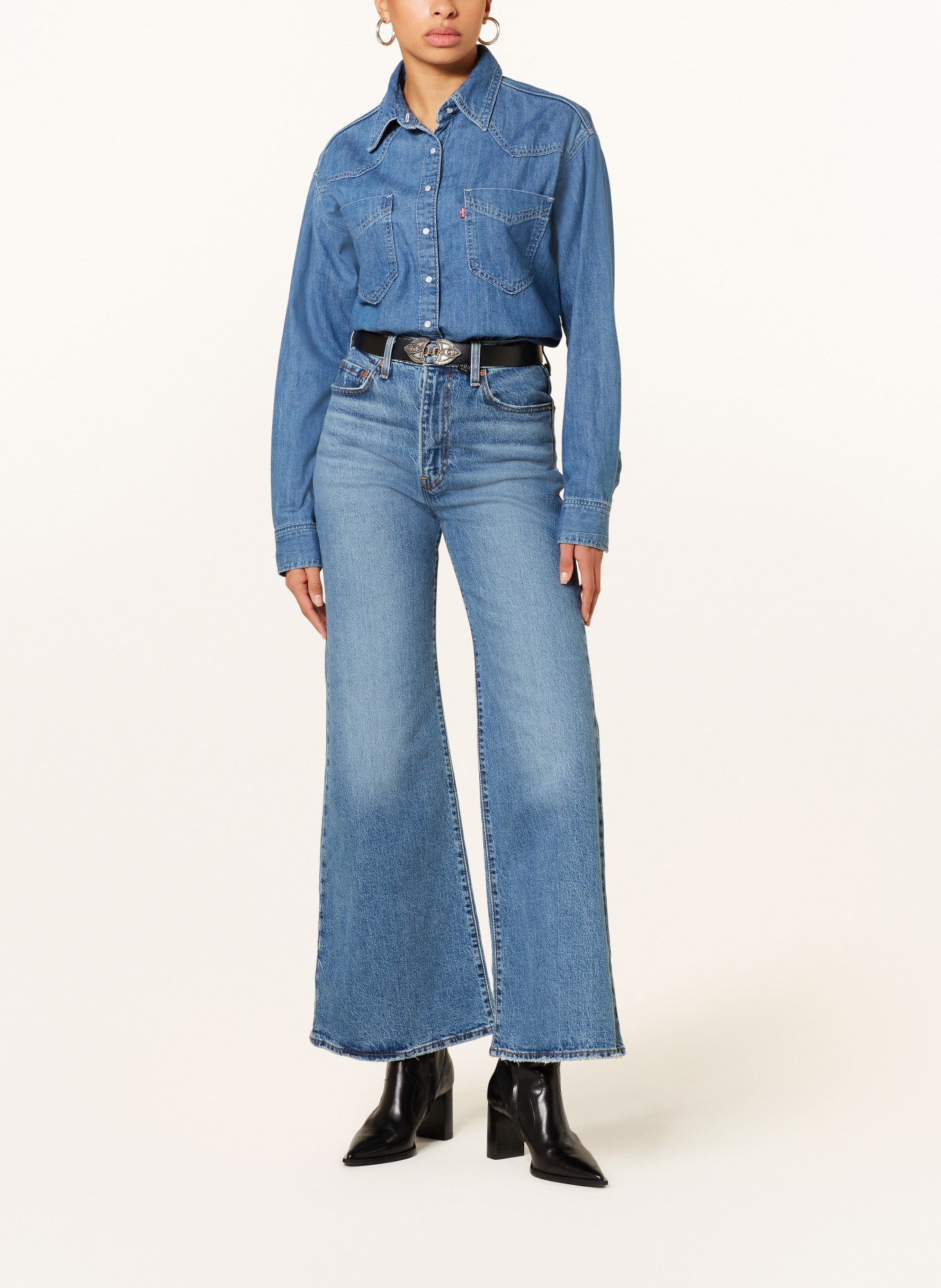 Levi's® Flared Jeans RIBCAGE BELL, Farbe: 09 Dark Indigo - Worn In (Bild 2)