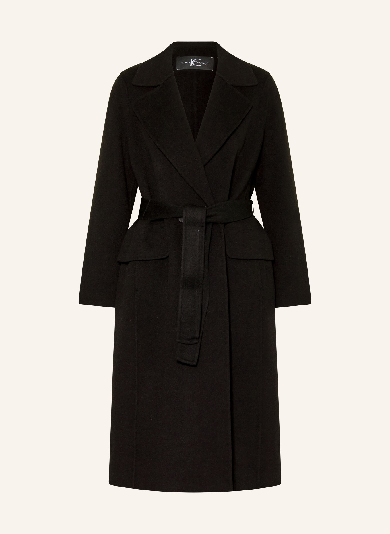 LUISA CERANO Wool coat, Color: BLACK (Image 1)