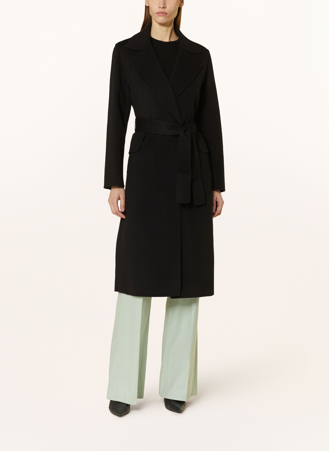LUISA CERANO Wool coat, Color: BLACK (Image 2)