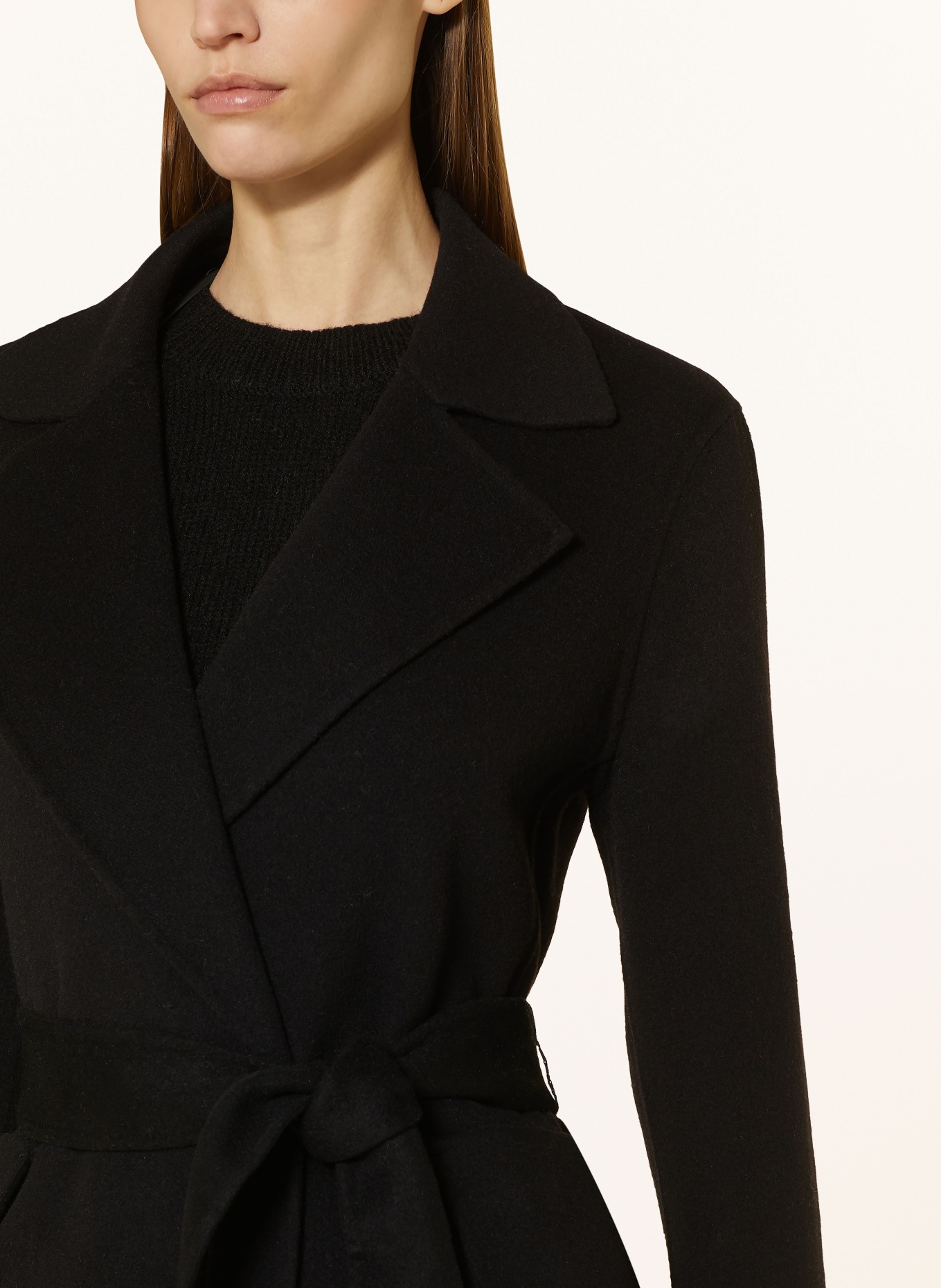 LUISA CERANO Wool coat, Color: BLACK (Image 4)