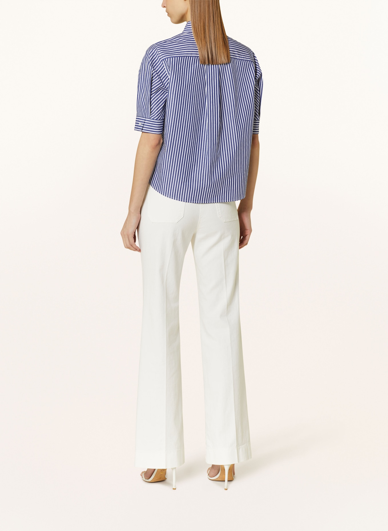 LUISA CERANO Shirt blouse, Color: DARK BLUE/ WHITE (Image 3)
