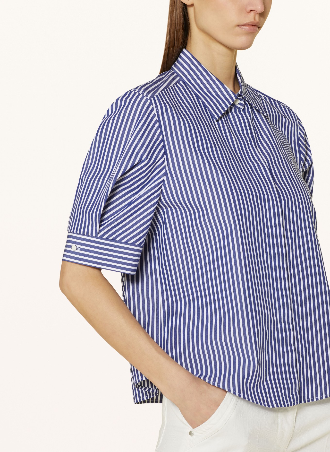 LUISA CERANO Shirt blouse, Color: DARK BLUE/ WHITE (Image 4)