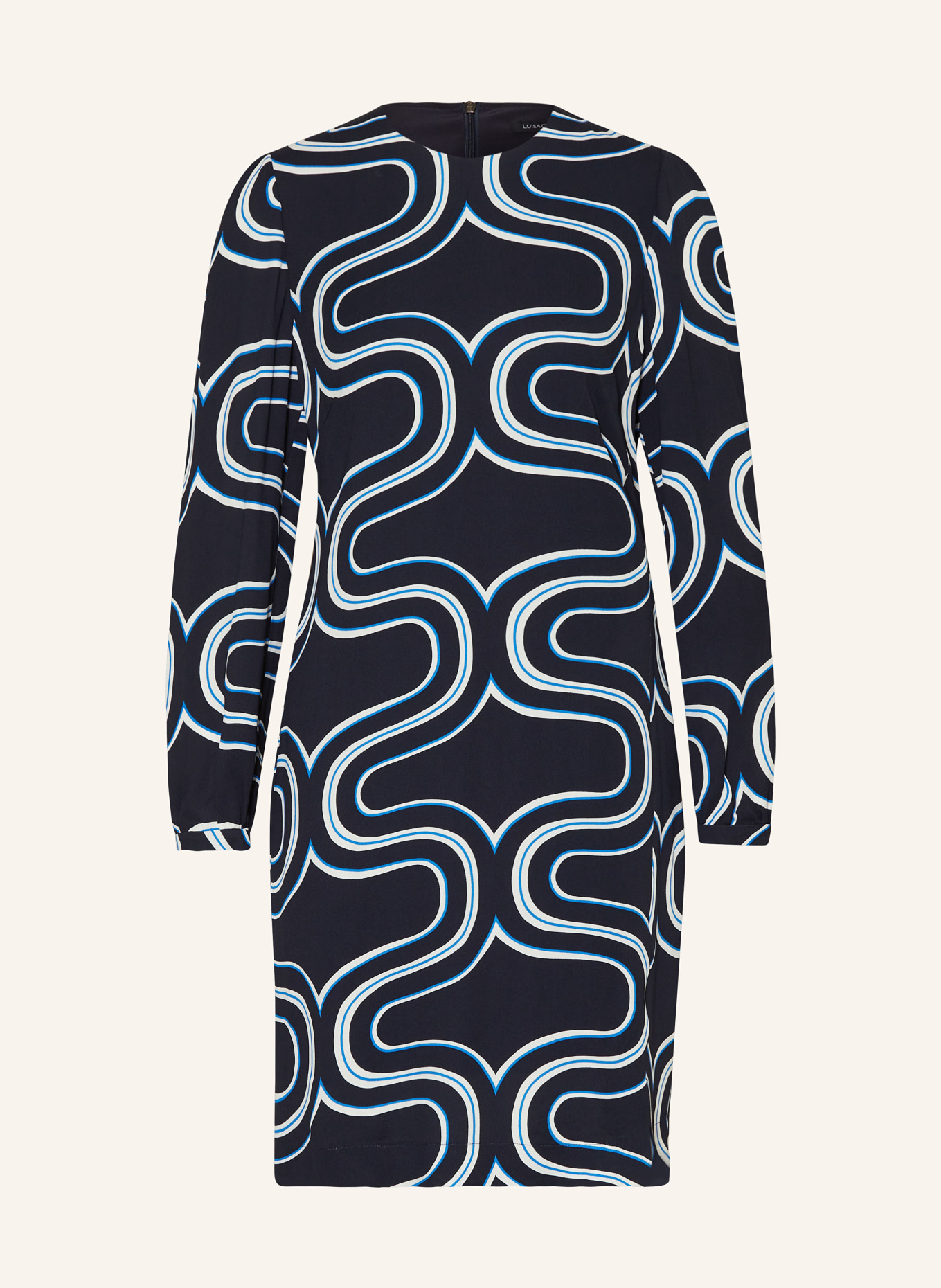 LUISA CERANO Dress, Color: BLACK/ WHITE/ BLUE (Image 1)