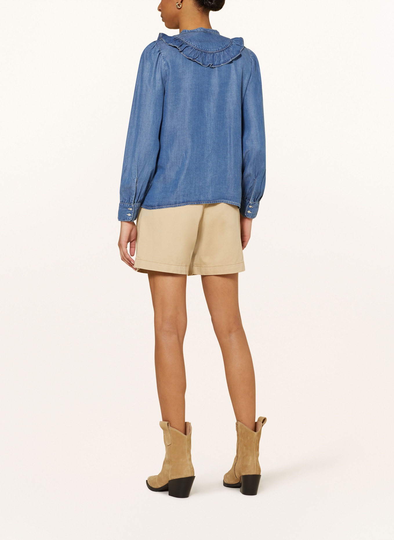 Levi's® Blouse CARINNA in denim look with ruffles, Color: BLUE (Image 3)