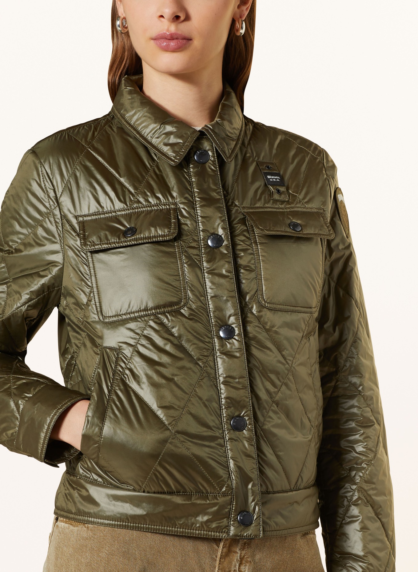 Blauer Quilted jacket with SORONA® AURA insulation, Color: OLIVE (Image 4)