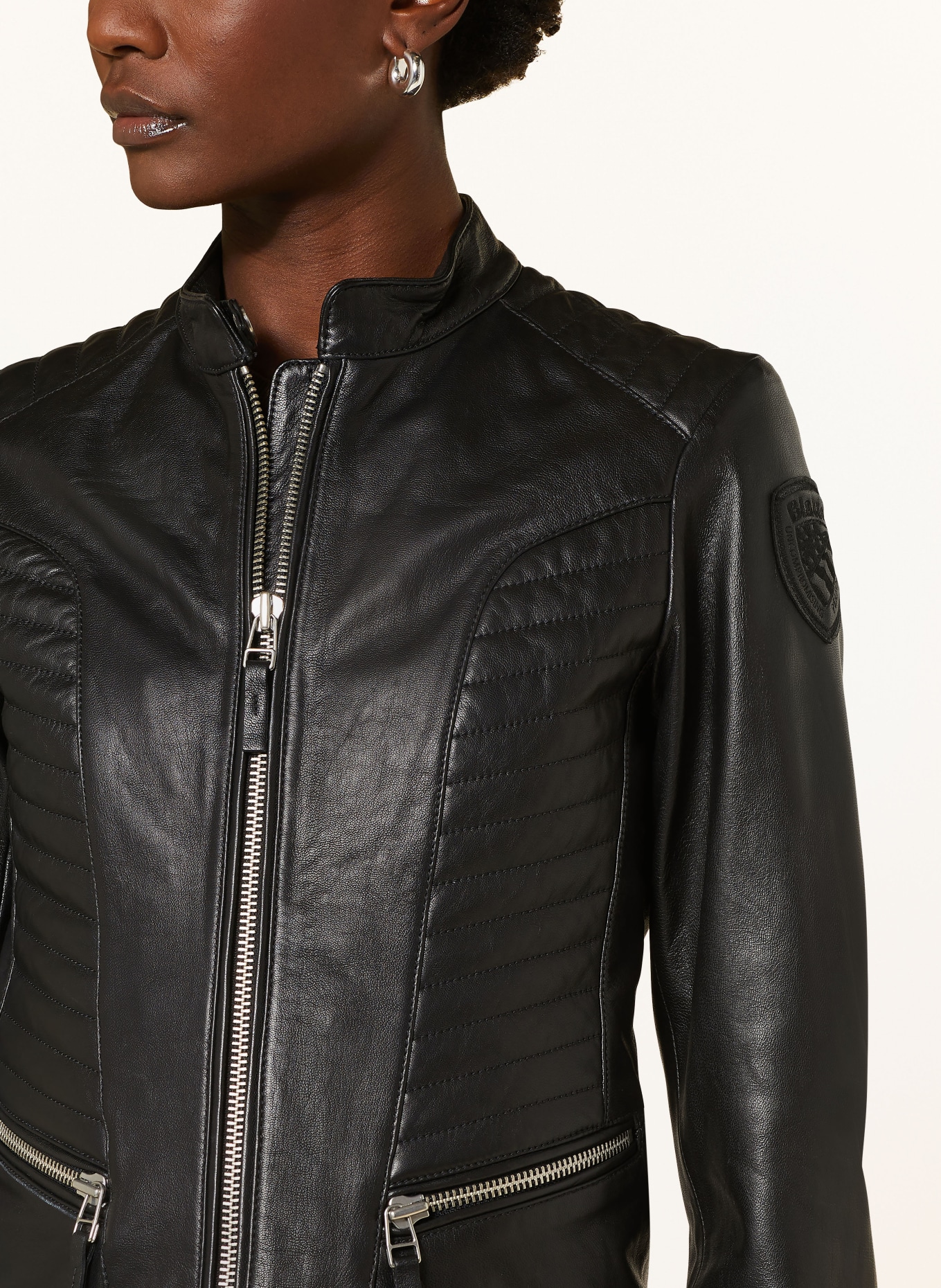 Blauer Leather jacket, Color: BLACK (Image 4)