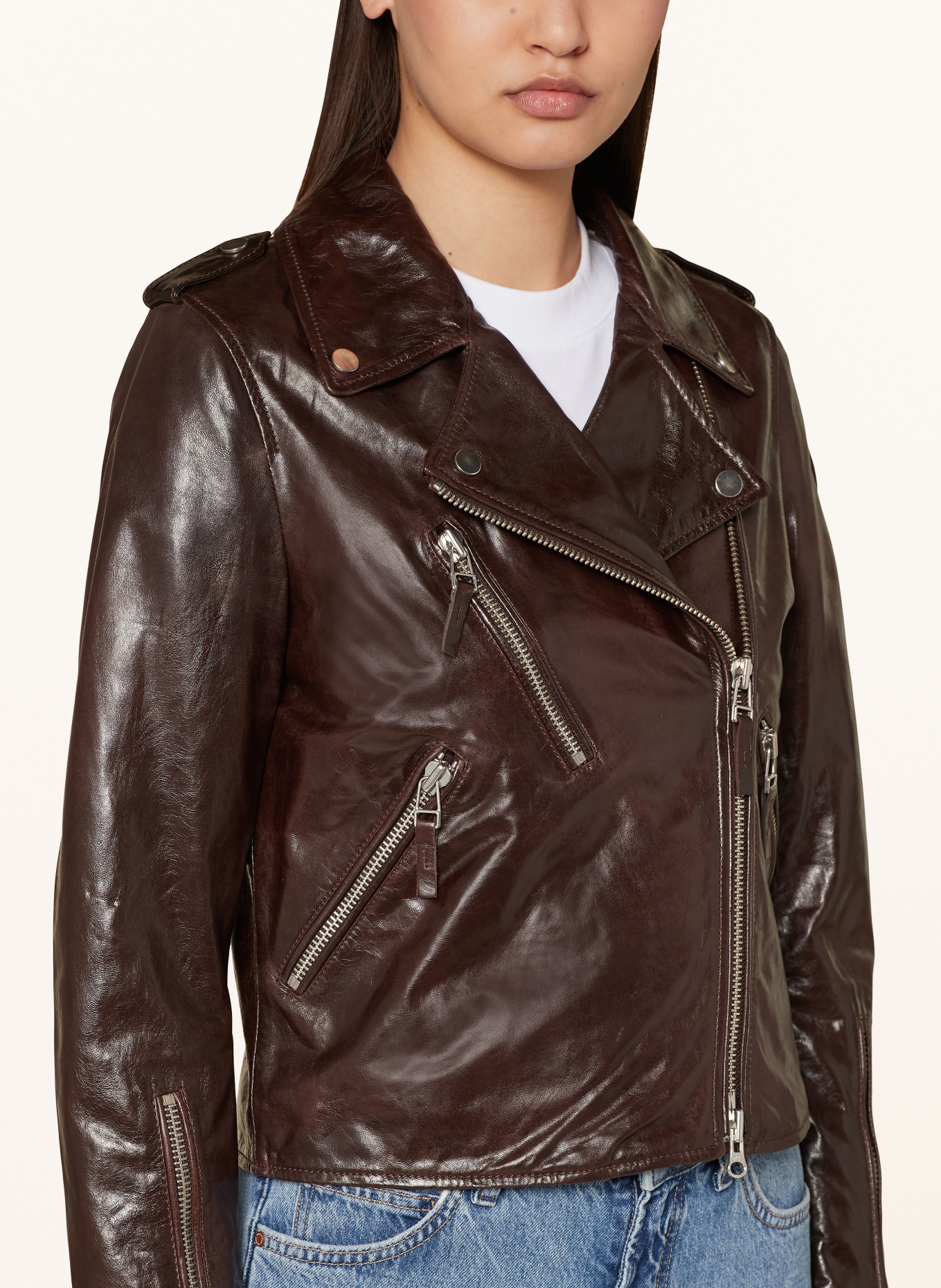 Blauer Leather jacket, Color: DARK BROWN (Image 4)