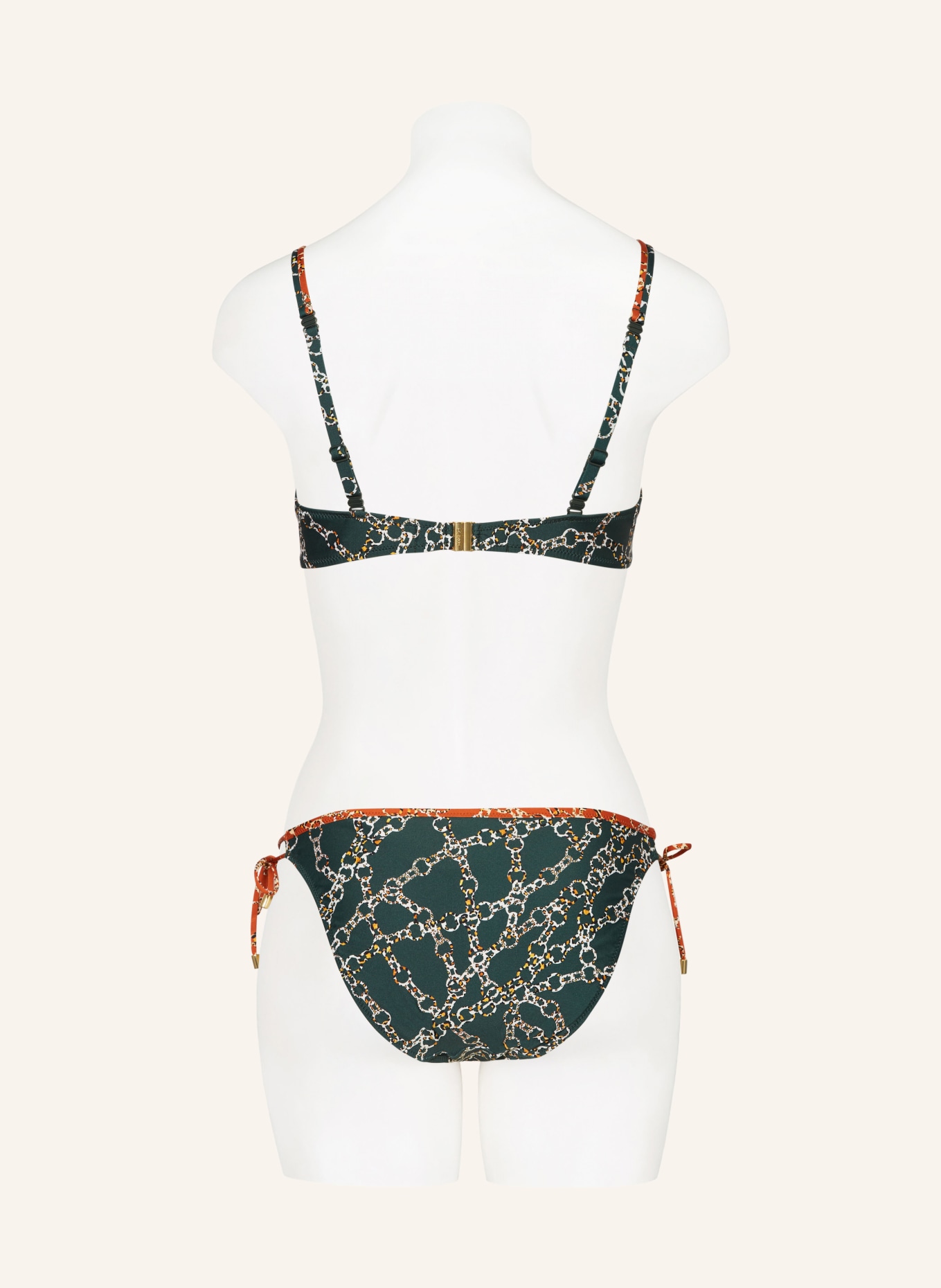 MARIE JO Underwired bikini top TAZAR, Color: DARK GREEN/ ECRU/ BROWN (Image 3)