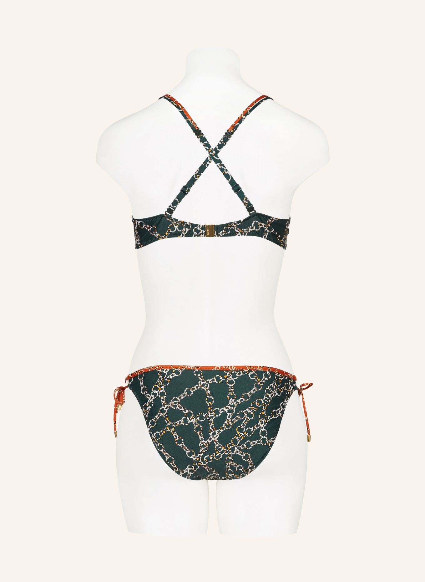 MARIE JO Underwired bikini top TAZAR, Color: DARK GREEN/ ECRU/ BROWN (Image 6)