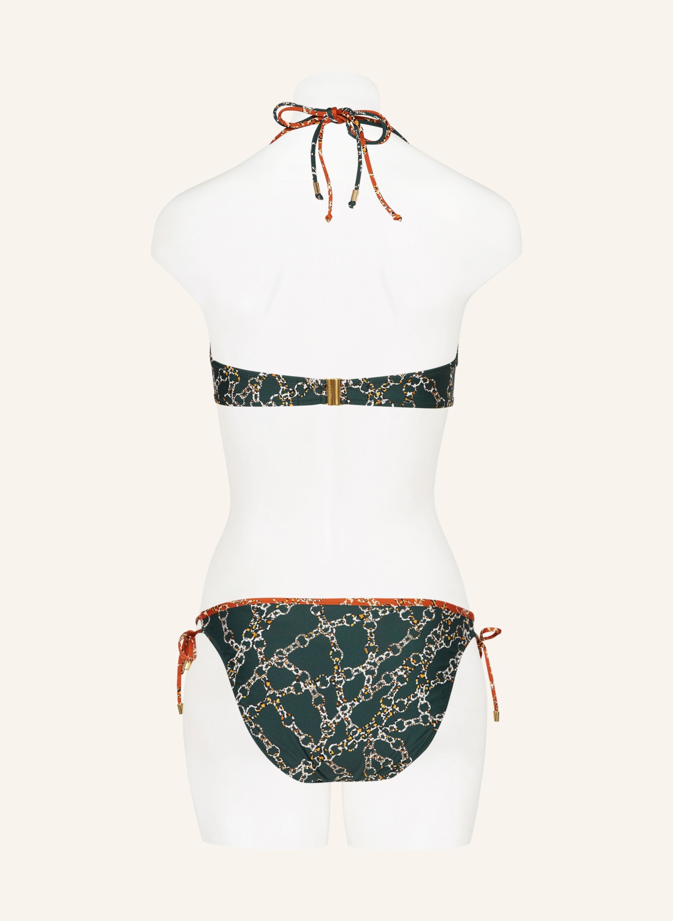 MARIE JO Push-up bikini top TAZAR, Color: DARK GREEN/ ECRU/ BROWN (Image 3)