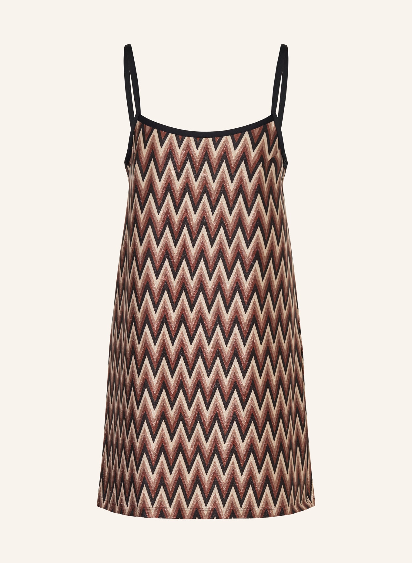 MARIE JO Beach dress SU ANA with glitter thread, Color: BEIGE/ BROWN/ BLACK (Image 1)