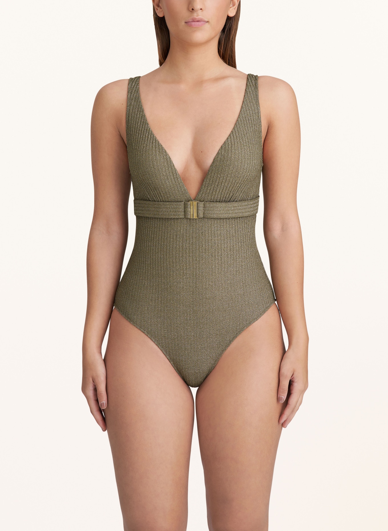 MARIE JO Swimsuit TINJIS with glitter thread, Color: GREEN (Image 2)