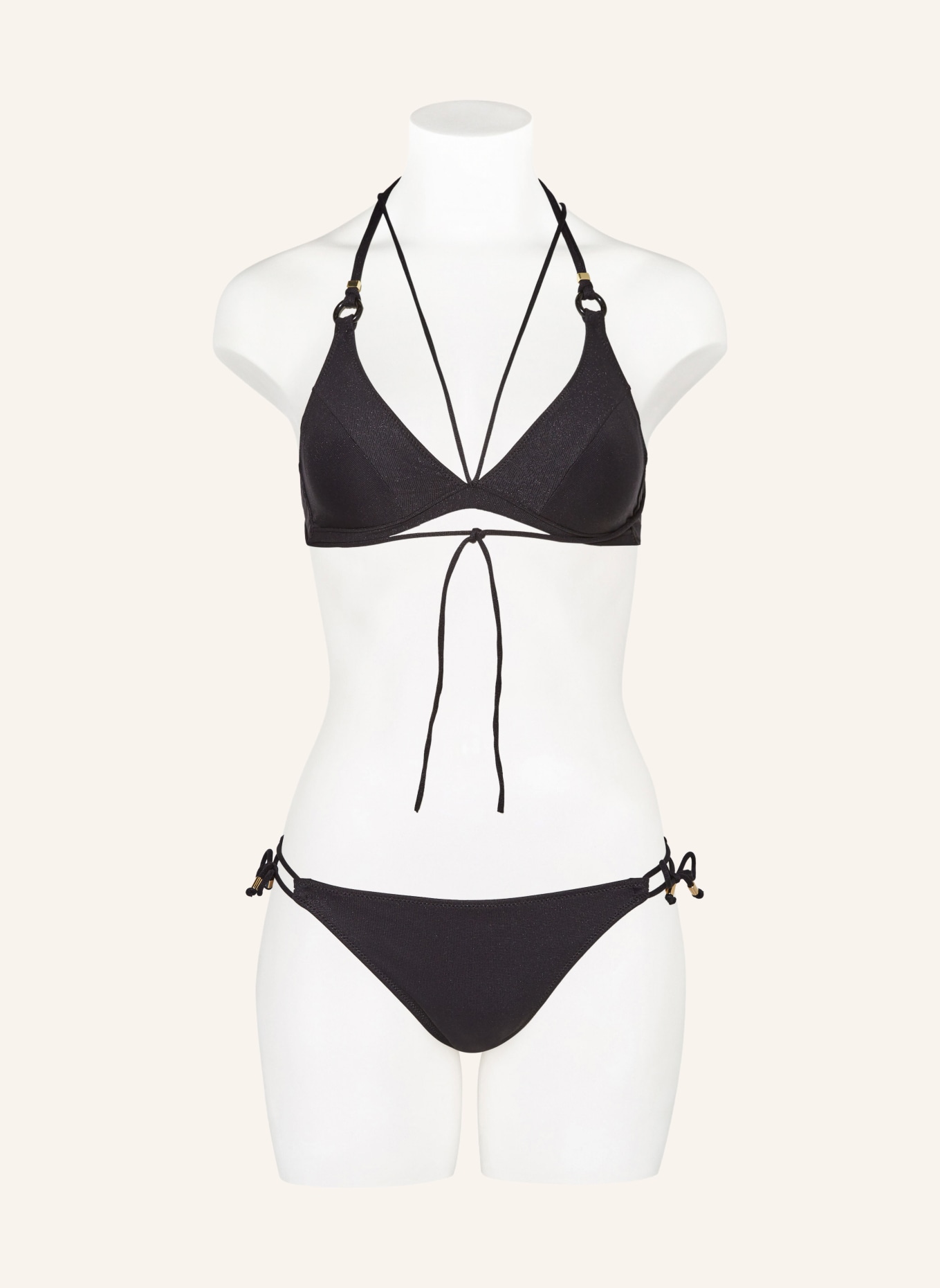 MARIE JO Triangle bikini top DAHU, Color: BLACK (Image 2)