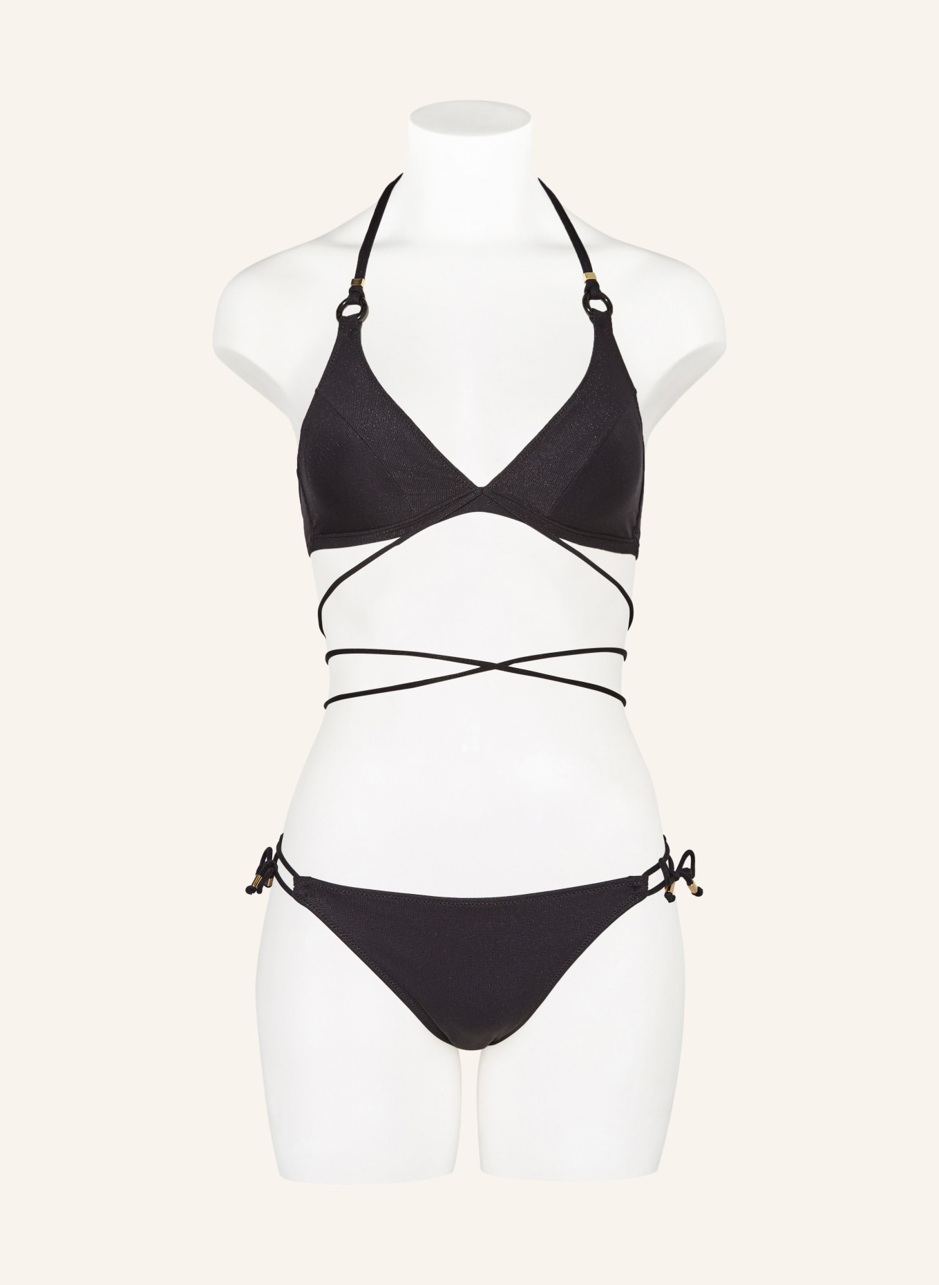 MARIE JO Triangle bikini top DAHU, Color: BLACK (Image 4)