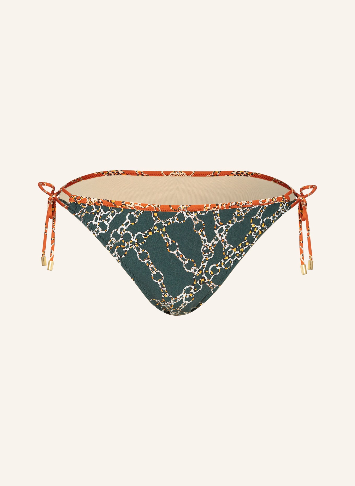 MARIE JO Triangle bikini bottoms TAZAR, Color: DARK GREEN/ ECRU/ BROWN (Image 1)