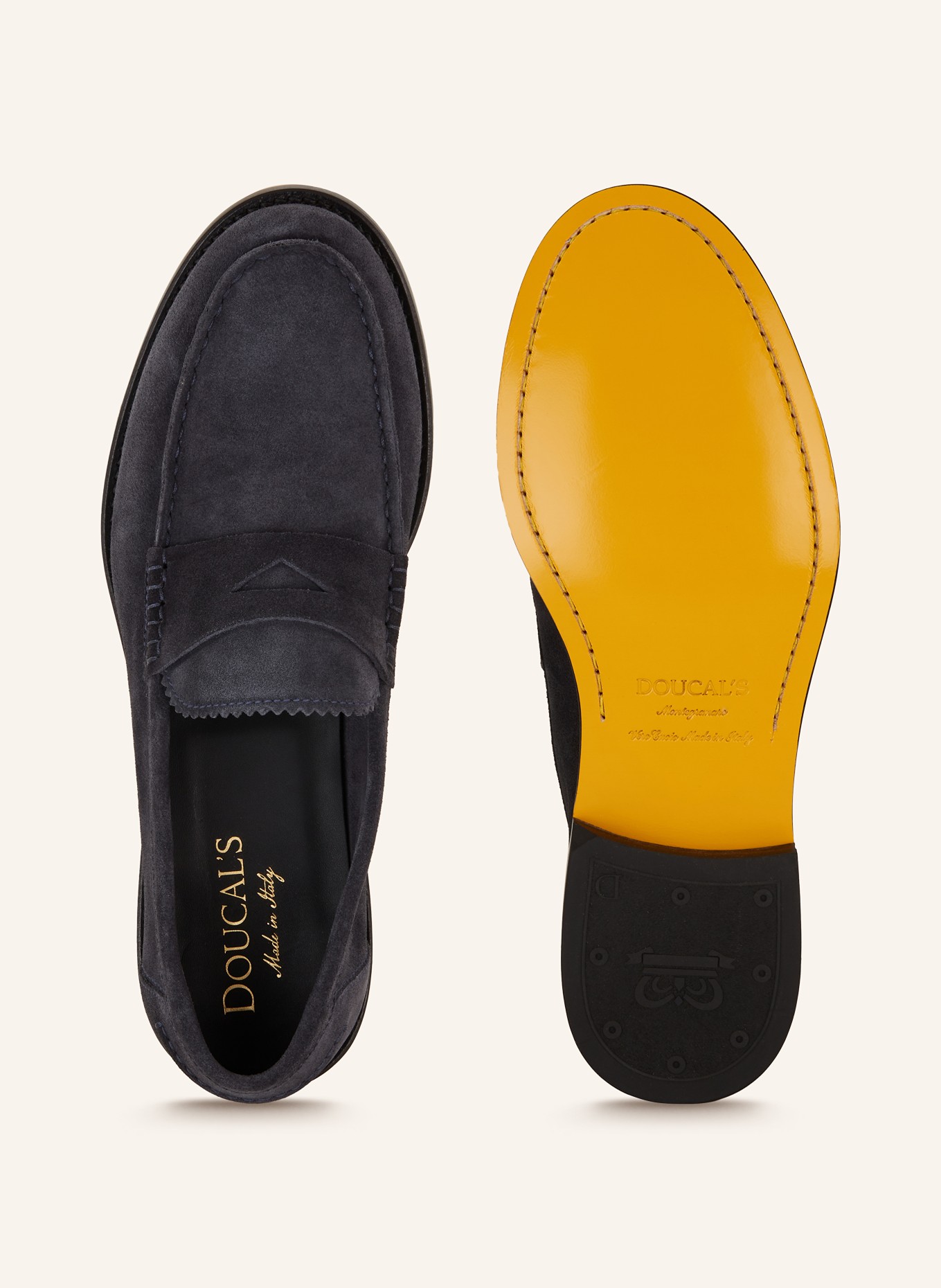 DOUCAL'S Penny loafers: GRANATOWY
