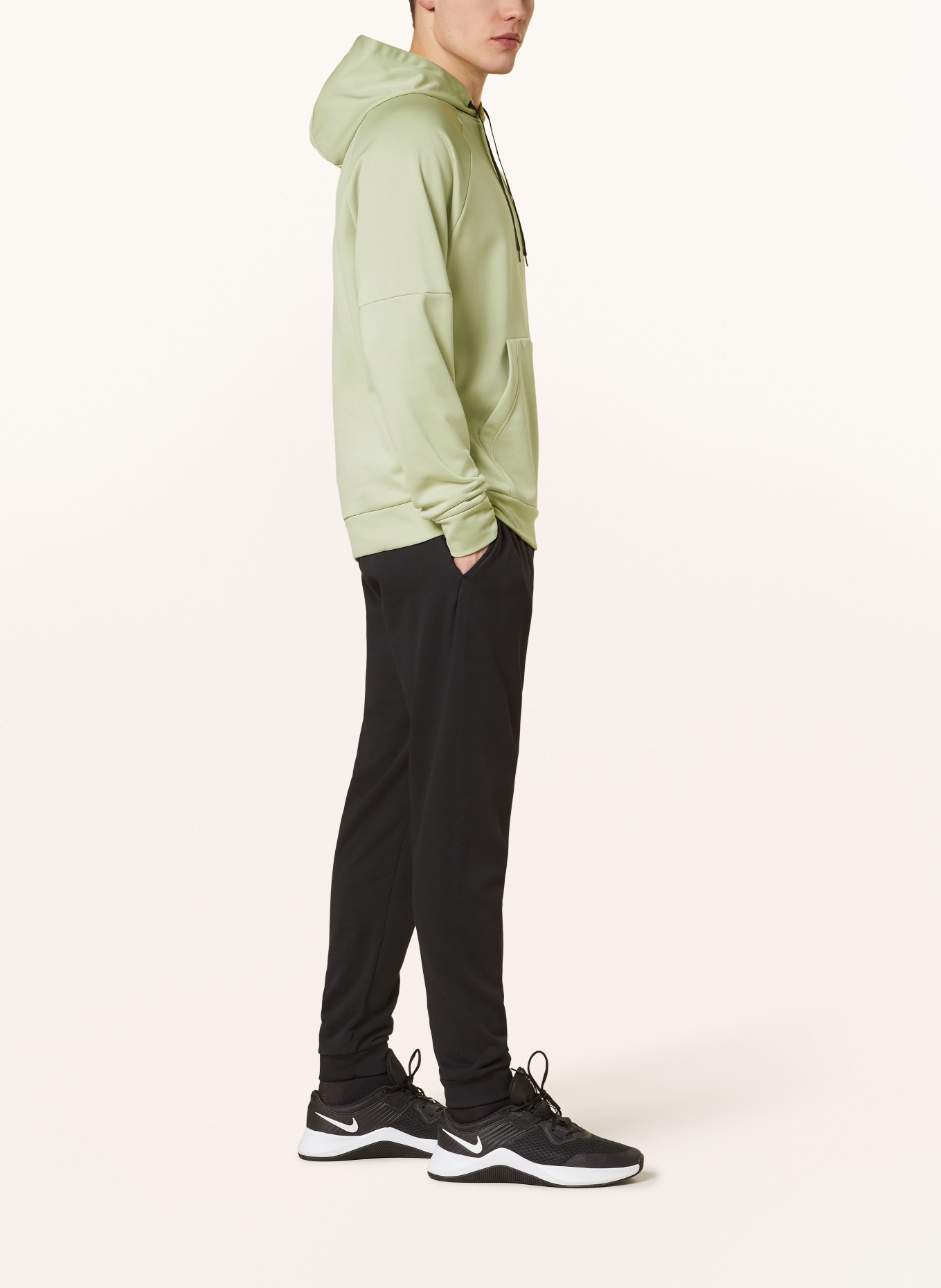 Nike Fleecová mikina s kapucí THERMA-FIT, Barva: SVĚTLE ZELENÁ (Obrázek 4)