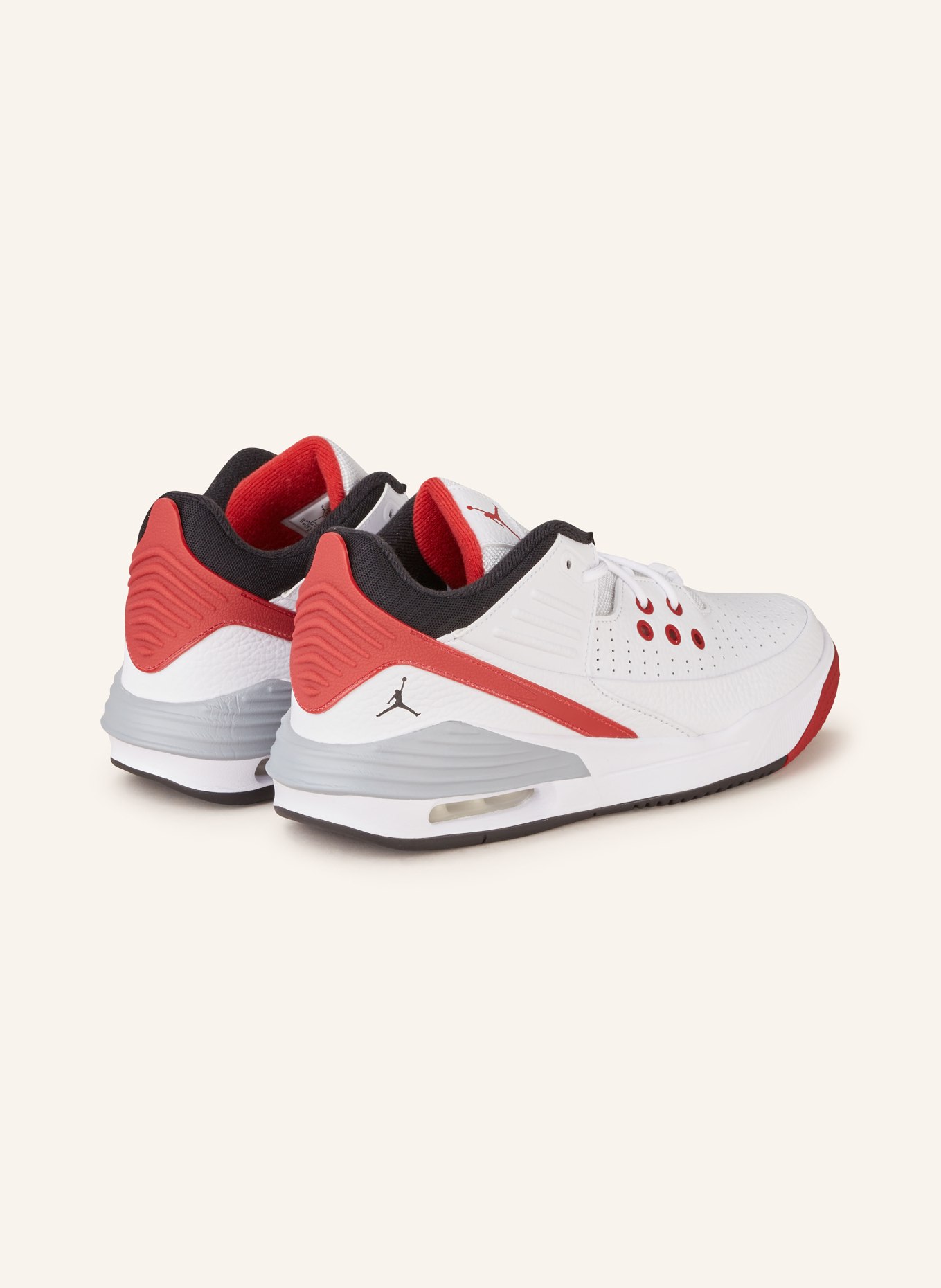 JORDAN Basketball Shoes MAX AURA 5, Color: WHITE/ BLACK/ RED (Image 2)