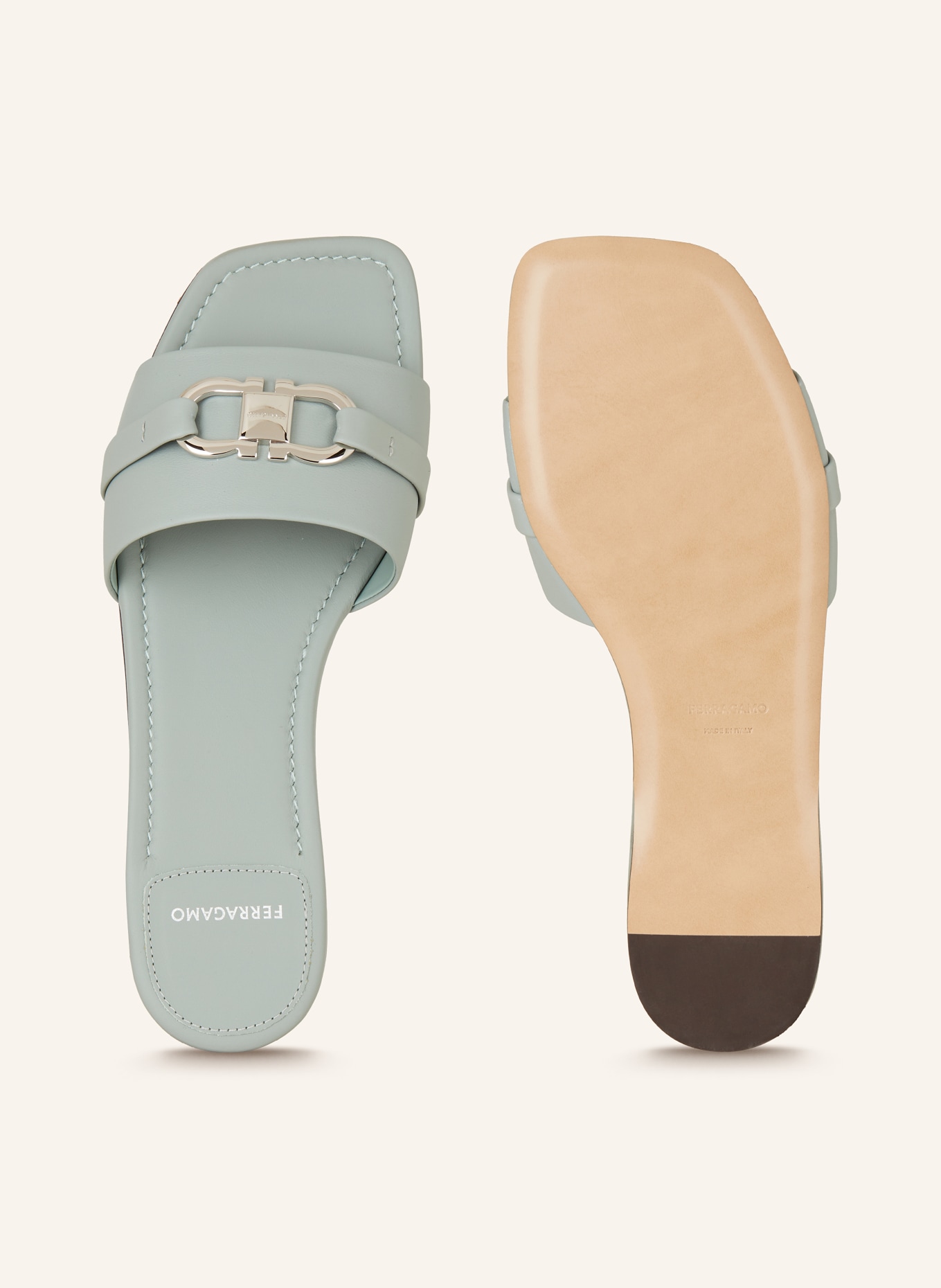 FERRAGAMO Slides LEAH in light blue