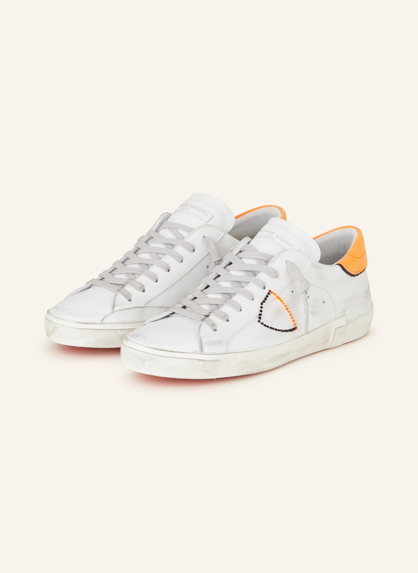 PHILIPPE MODEL Sneakers PRSX, Color: WHITE/ NEON ORANGE (Image 1)