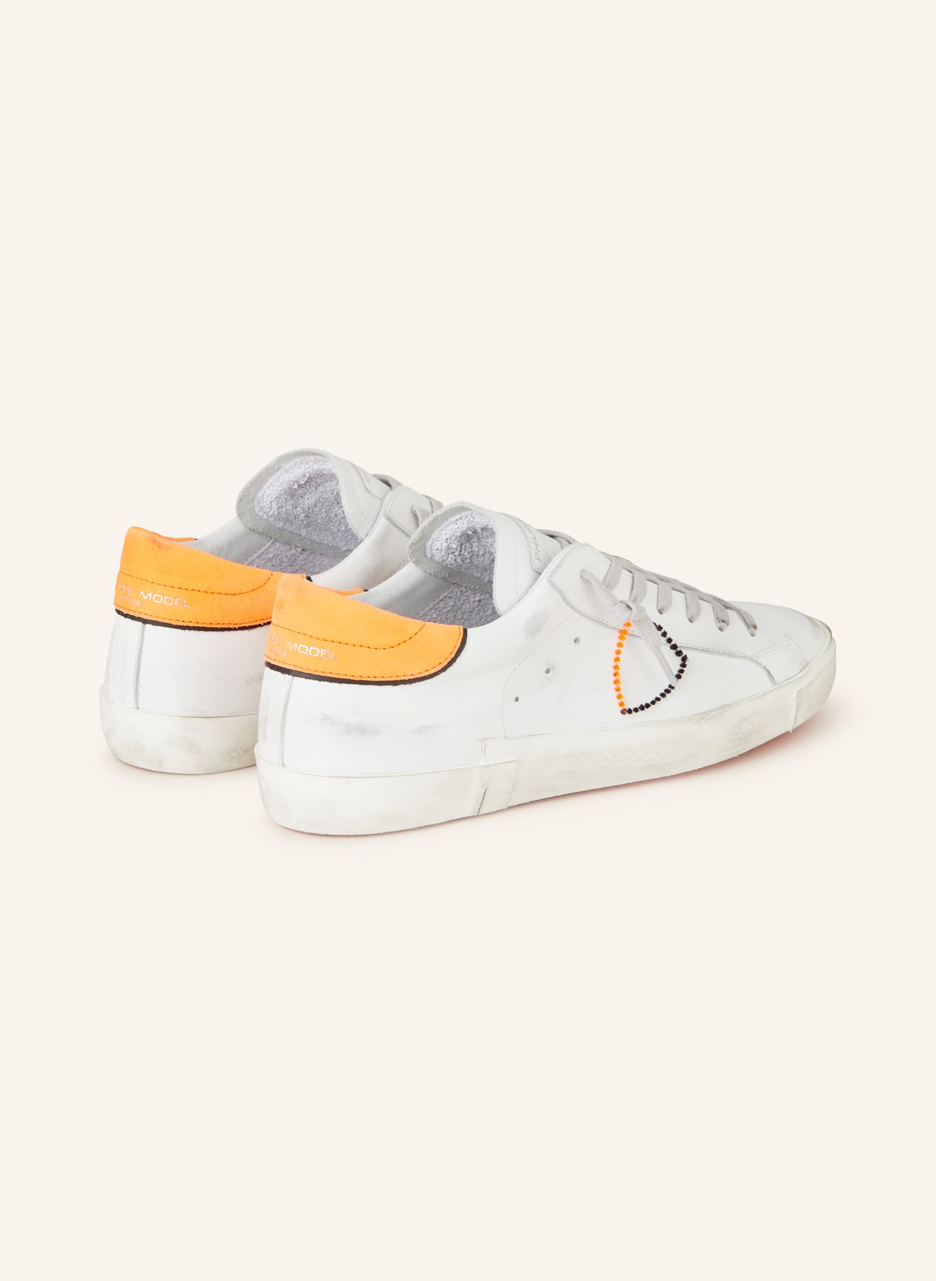PHILIPPE MODEL Sneakers PRSX, Color: WHITE/ NEON ORANGE (Image 2)