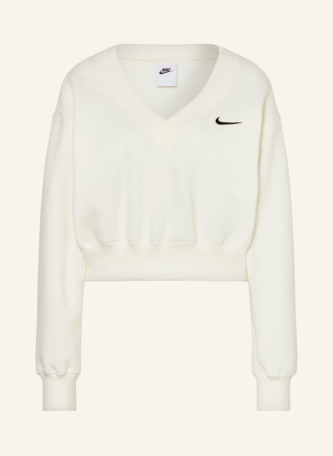 Nike Sweatshirt PHOENIX, Farbe: CREME/ SCHWARZ (Bild 1)