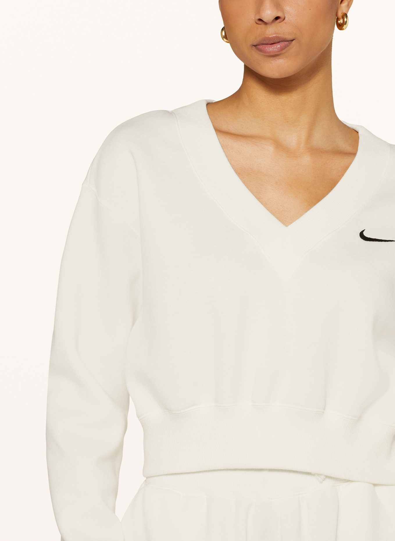 Nike Sweatshirt PHOENIX, Farbe: CREME/ SCHWARZ (Bild 4)