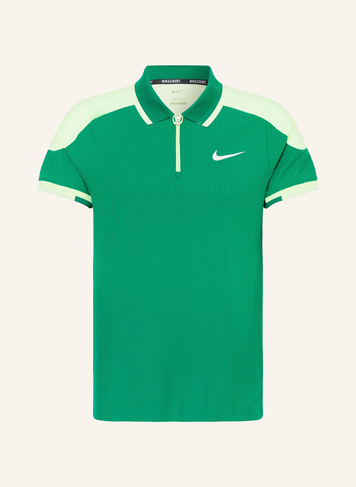 Nike Performance polo shirt COURT SLAM, Color: GREEN/ LIGHT YELLOW (Image 1)