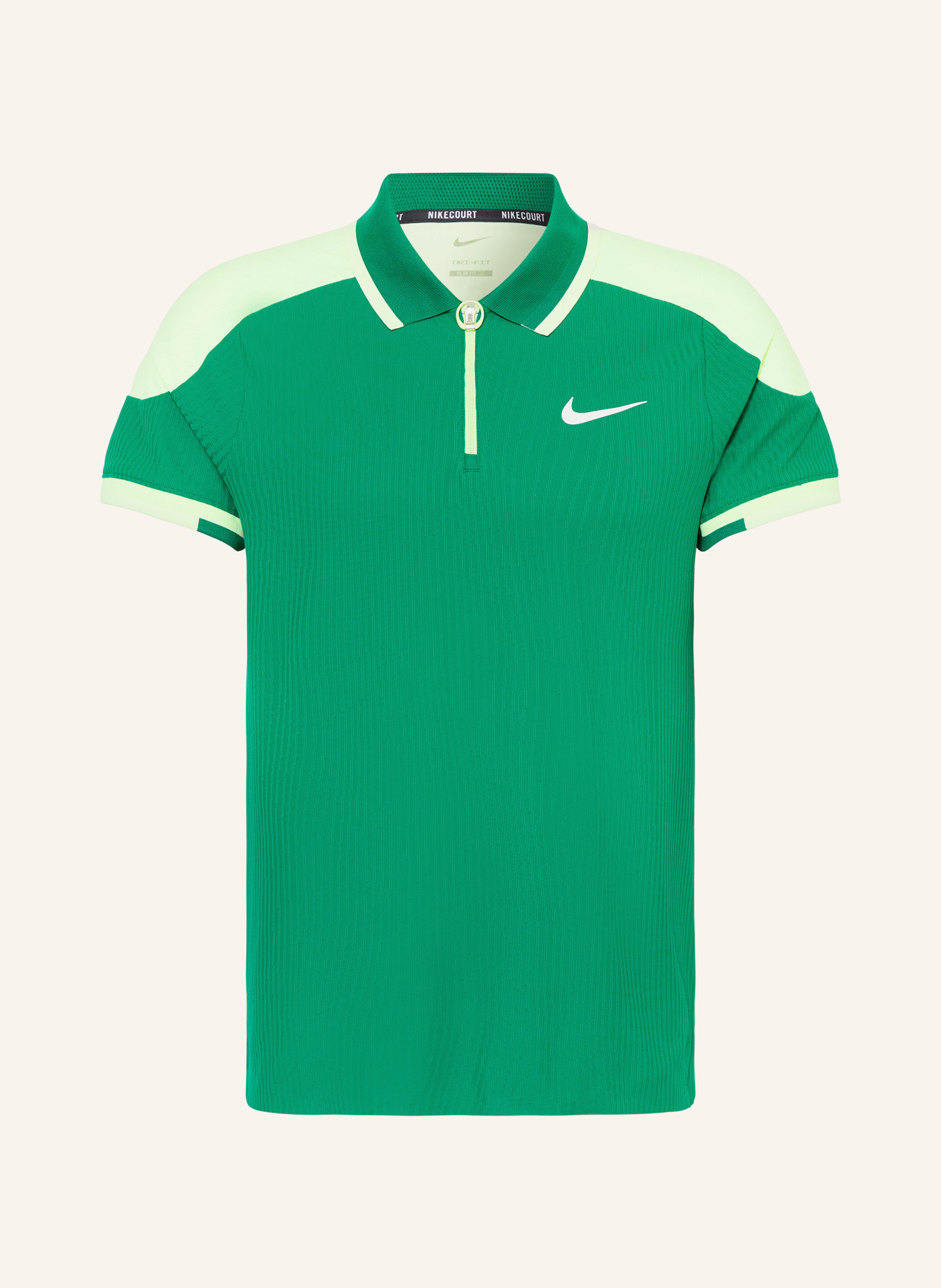 Nike Performance polo shirt COURT SLAM in green light yellow