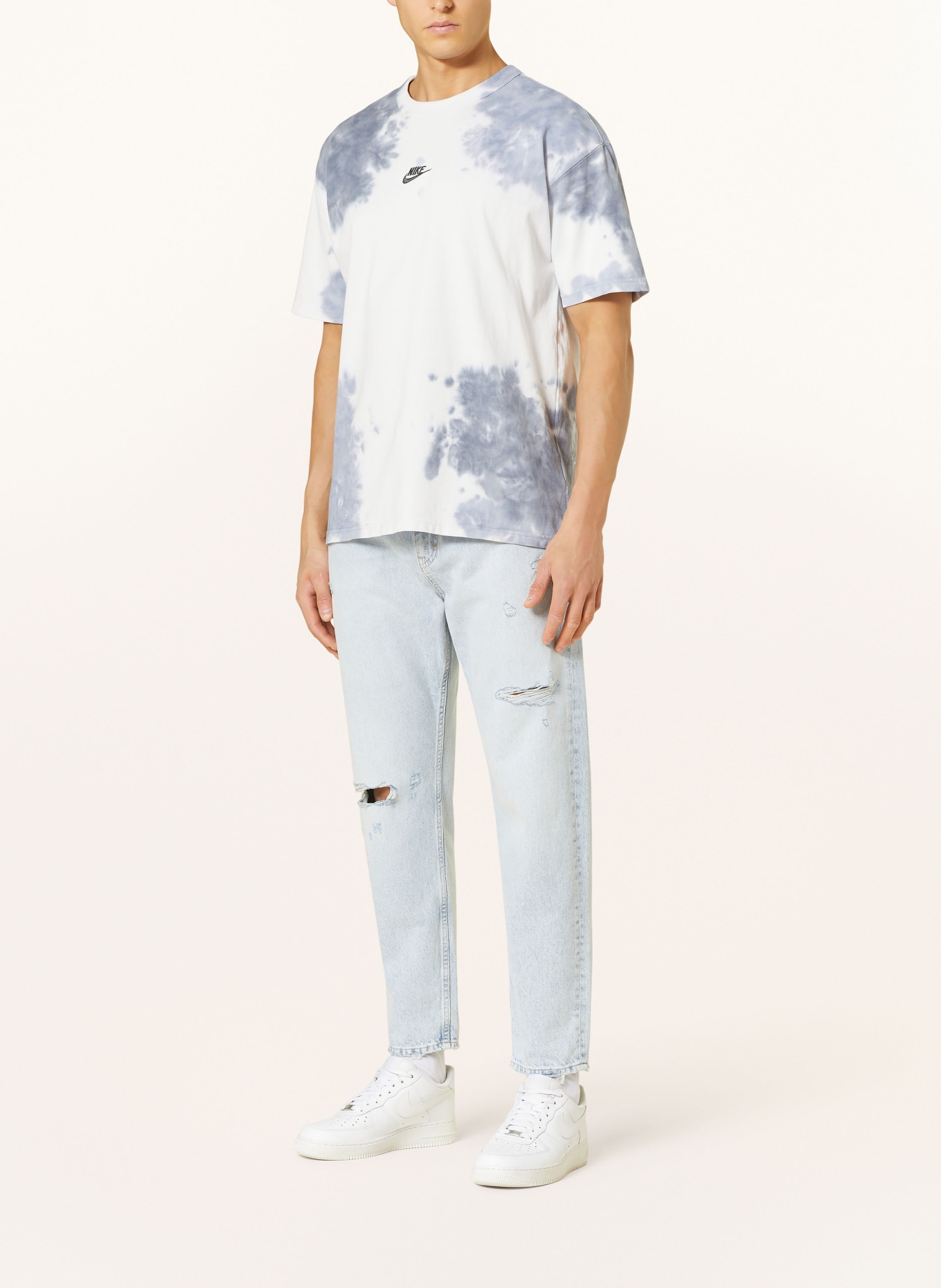 Nike T-Shirt MAX90, Farbe: WEISS/ BLAUGRAU (Bild 2)
