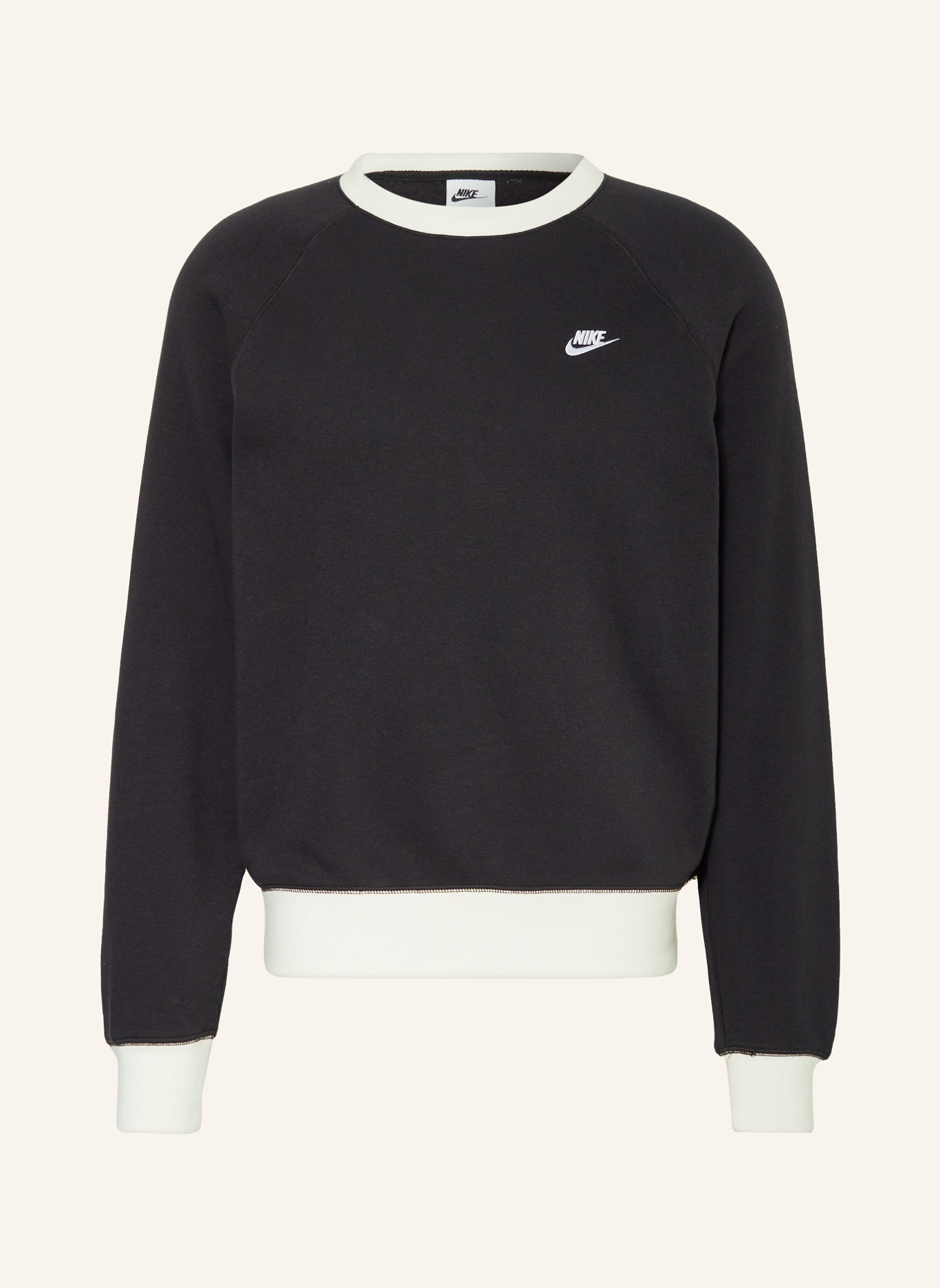 Nike Sweatshirt CLUB FLEECE, Color: BLACK/ WHITE (Image 1)