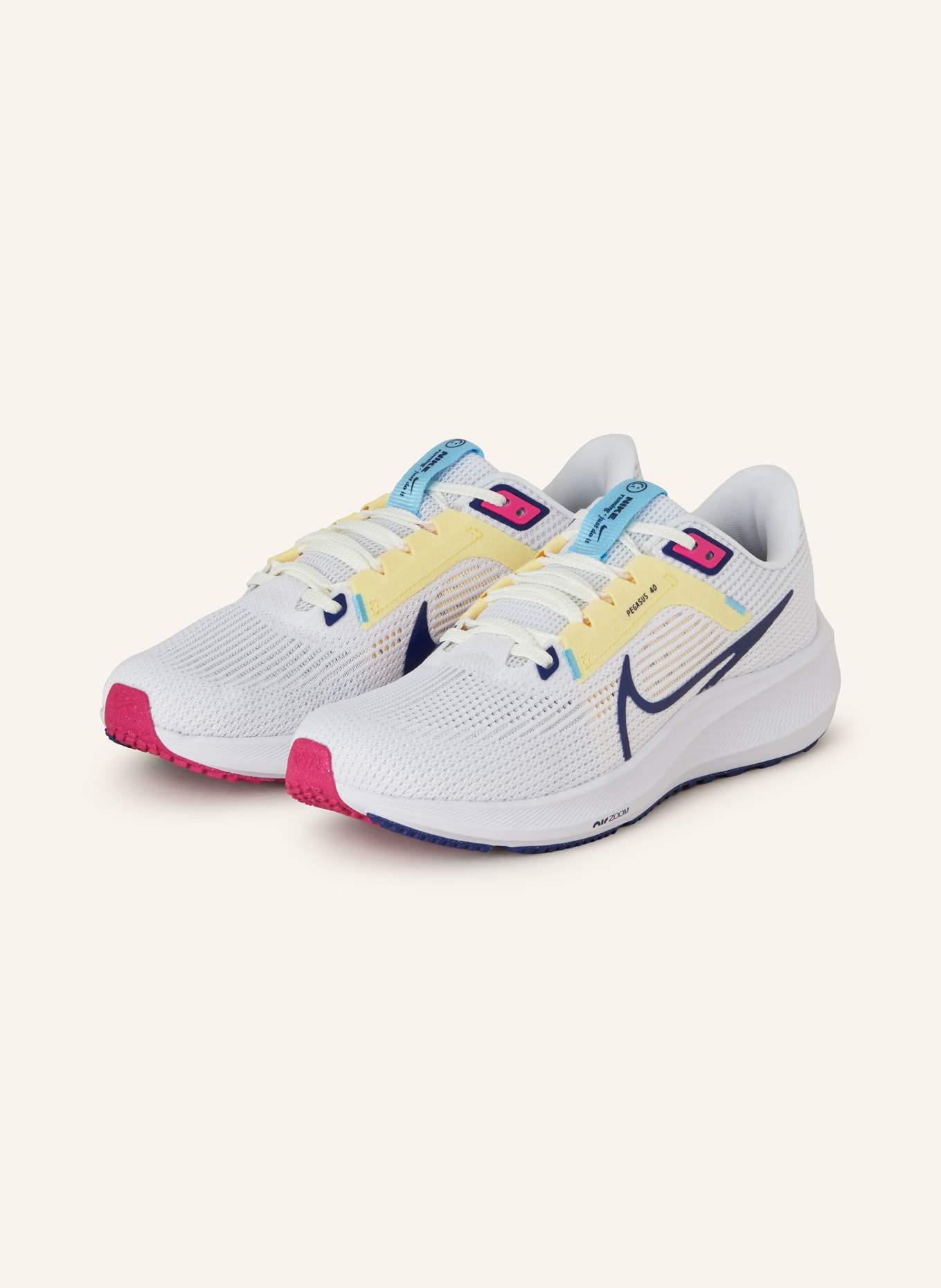 Nike Laufschuhe PEGASUS 40, Farbe: WEISS/ BLAU (Bild 1)