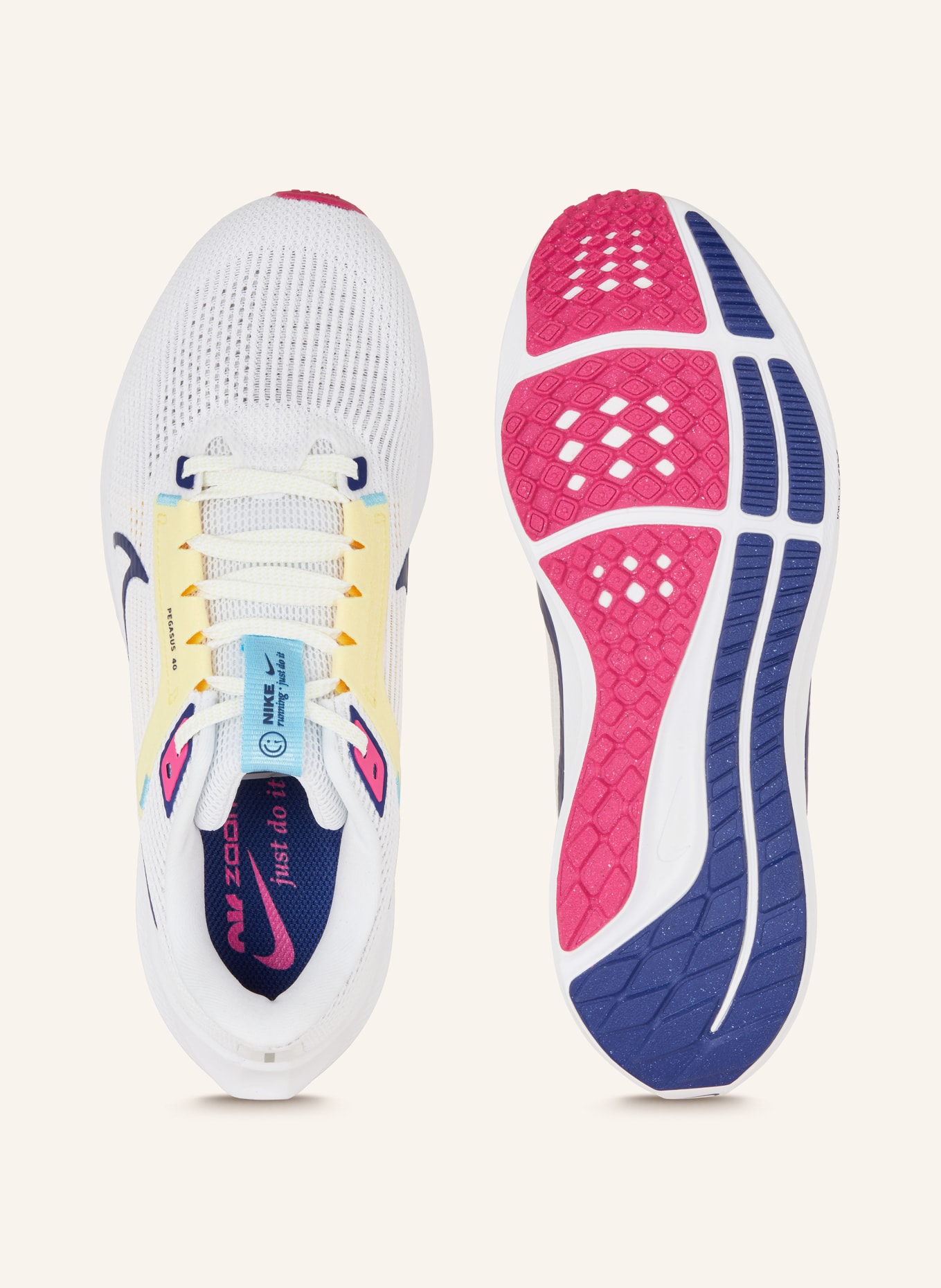Nike Laufschuhe PEGASUS 40, Farbe: WEISS/ BLAU (Bild 5)