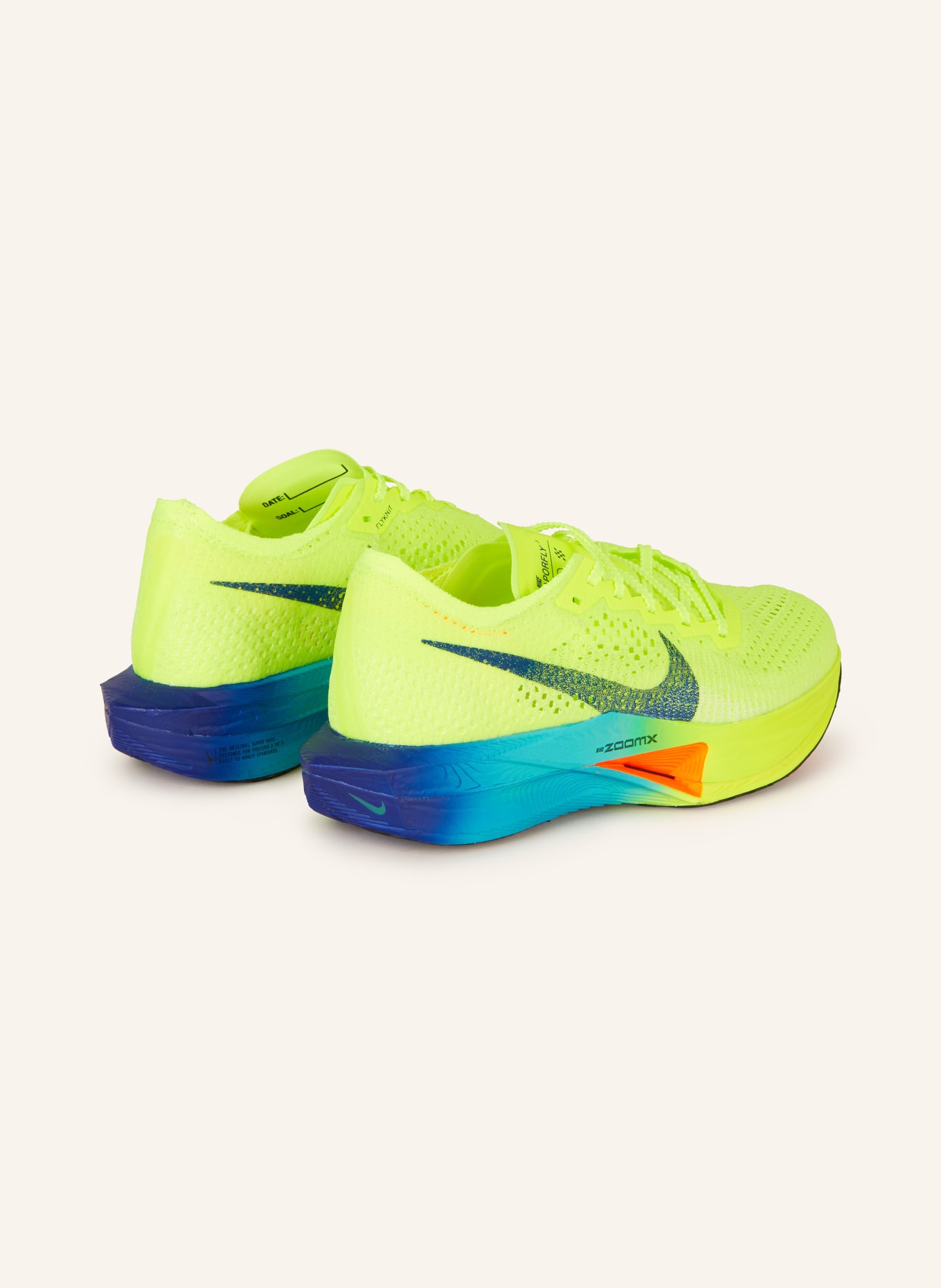 Nike Laufschuhe VAPORFLY 3, Farbe: NEONGELB/ SCHWARZ (Bild 2)