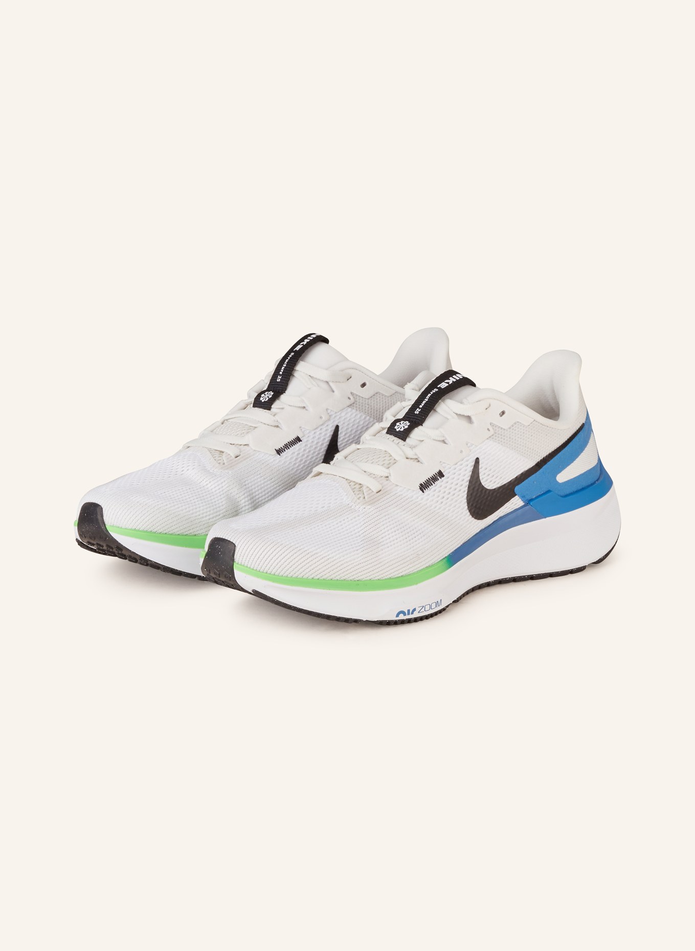 Nike Buty do biegania AIR ZOOM STRUCTURE 25, Kolor: BIAŁY/ CZARNY/ NIEBIESKI (Obrazek 1)