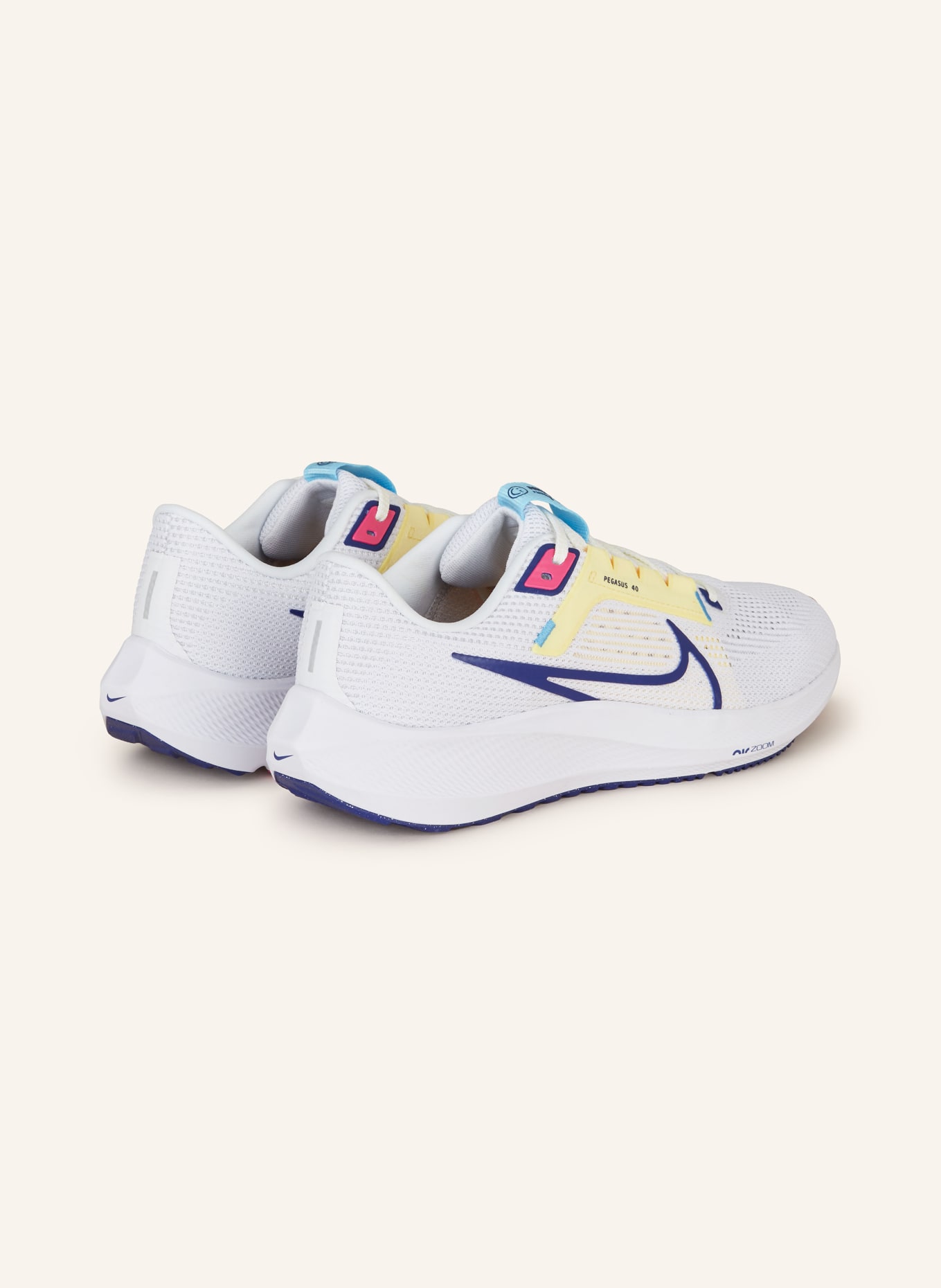 Nike Running shoes PEGASUS 40, Color: WHITE/ YELLOW/ BLUE (Image 2)