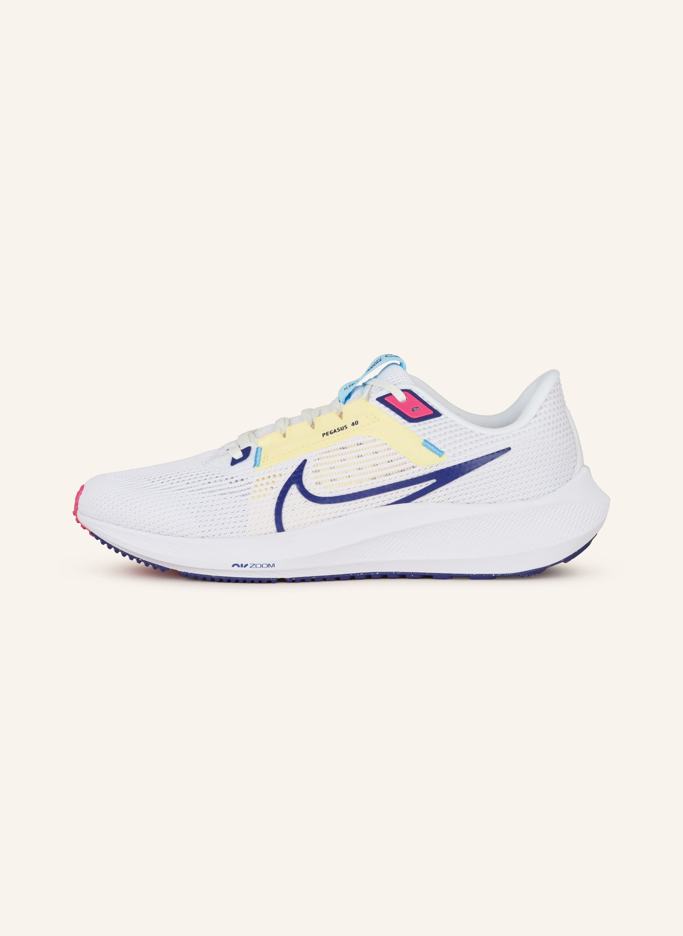 Nike Laufschuhe PEGASUS 40, Farbe: WEISS/ GELB/ BLAU (Bild 4)