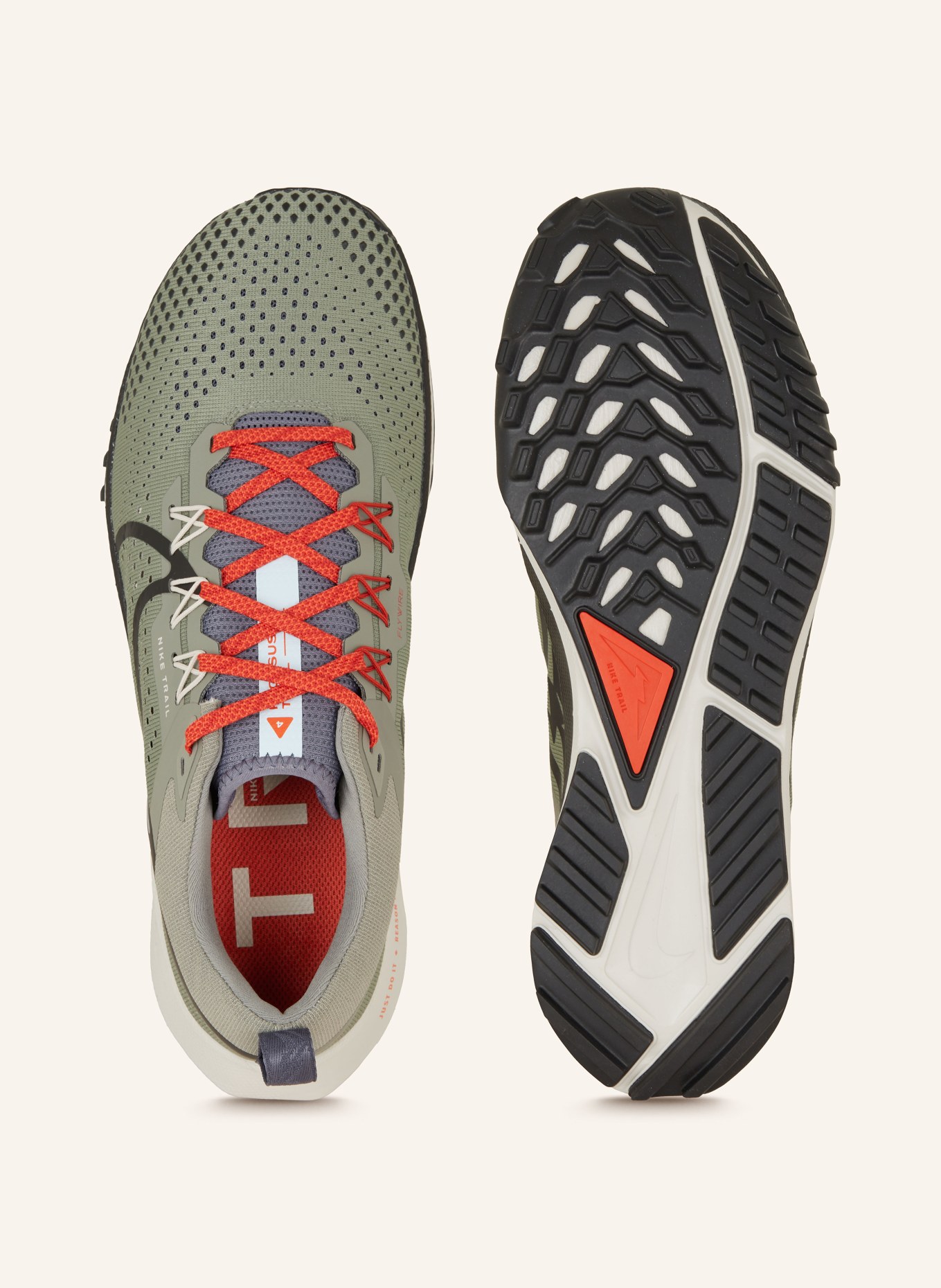 Nike Trailrunning-Schuhe REACT PEGASUS TRAIL 4, Farbe: GRAU/ SCHWARZ (Bild 5)