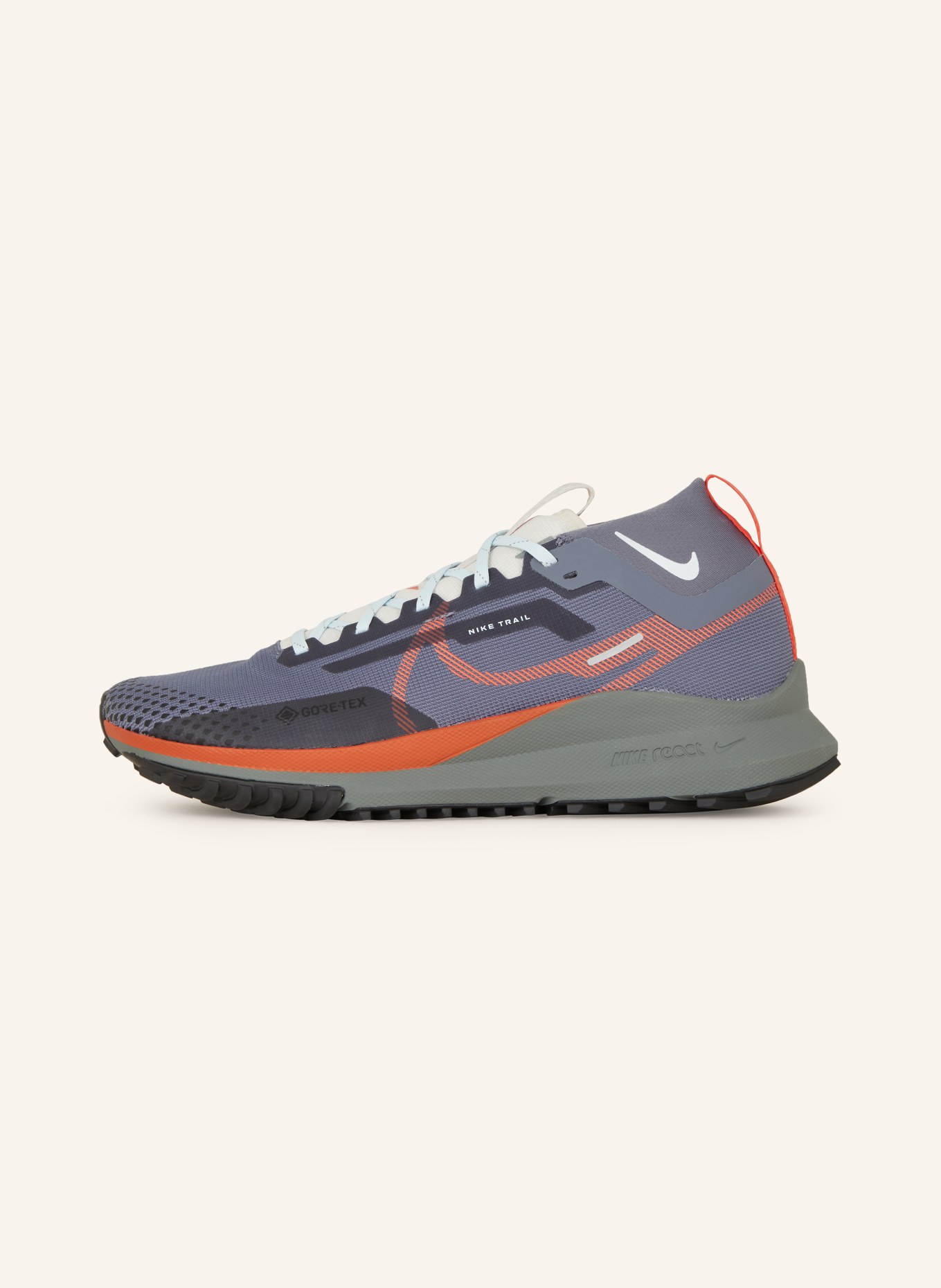 Nike Trailrunning-Schuhe PEGASUS TRAIL 4 GTX, Farbe: BLAUGRAU/ SCHWARZ/ ORANGE (Bild 4)