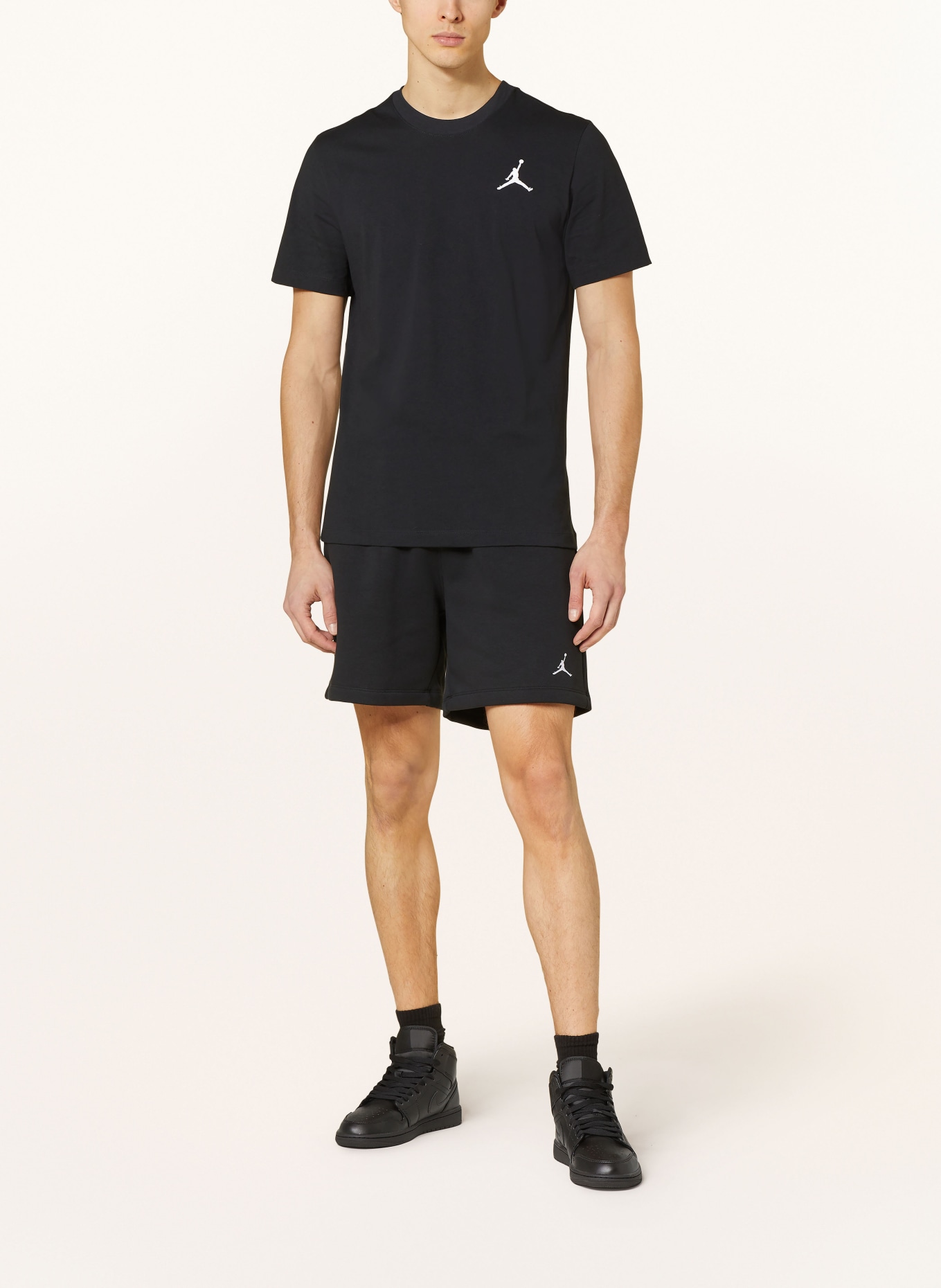 JORDAN Sweat shorts, Color: BLACK (Image 2)