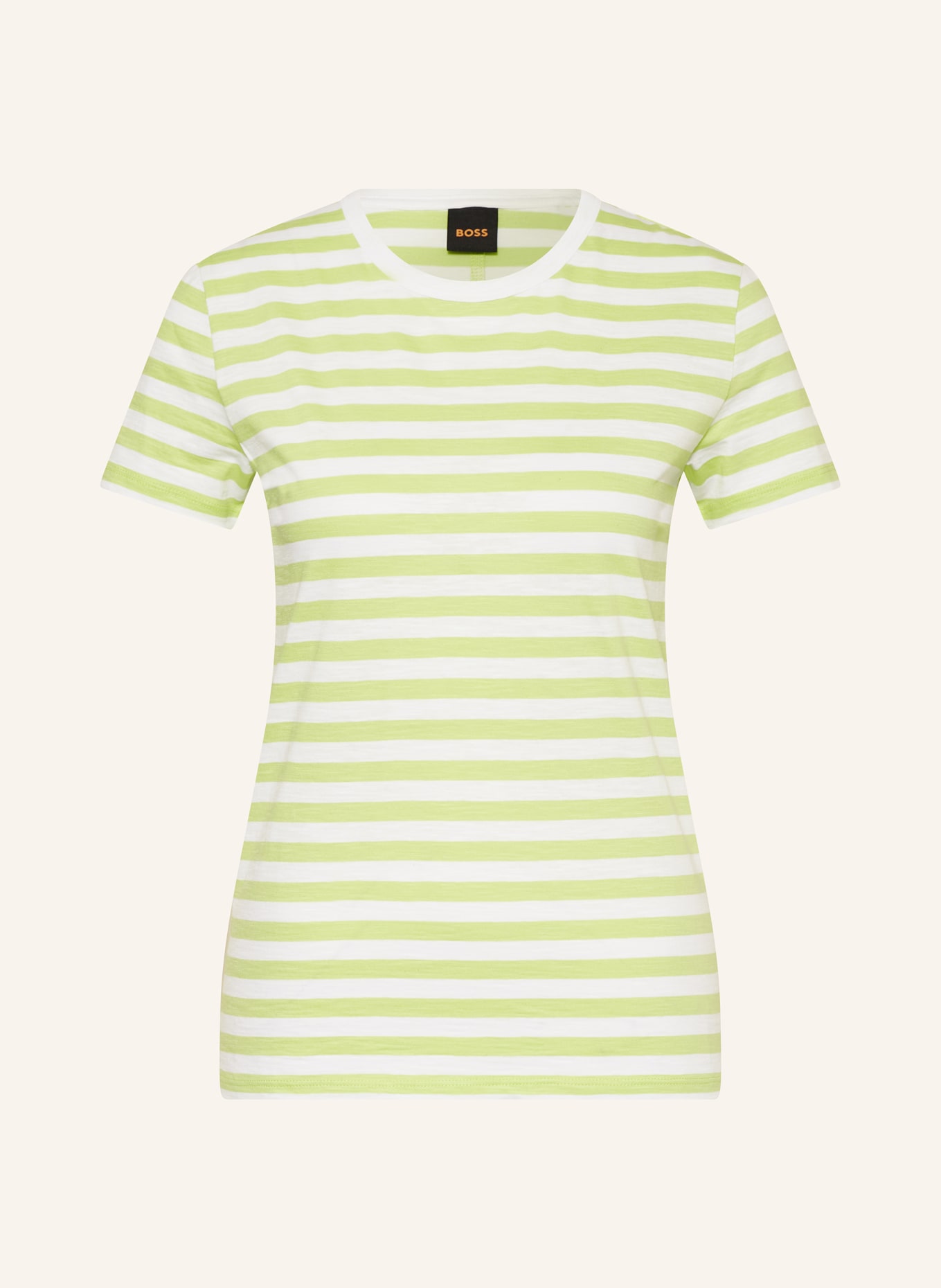 BOSS T-shirt ESLA, Color: LIGHT GREEN/ WHITE (Image 1)