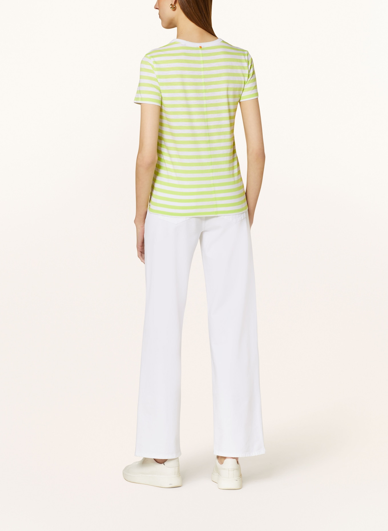 BOSS T-shirt ESLA, Color: LIGHT GREEN/ WHITE (Image 3)